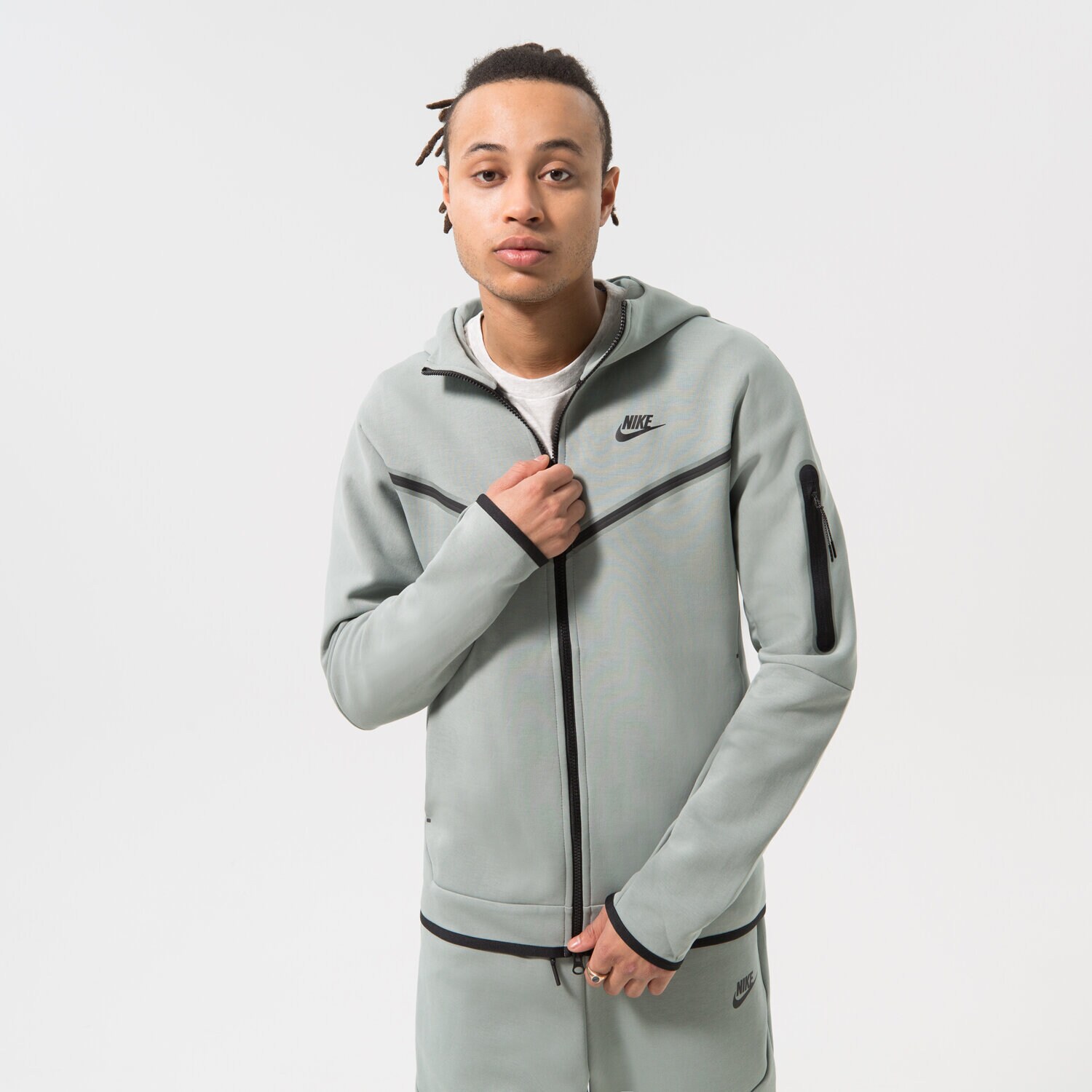 pánská mikina NIKE MIKINA SPORTSWEAR TECH FLEECE CU4489-330 ŠEDÁ
