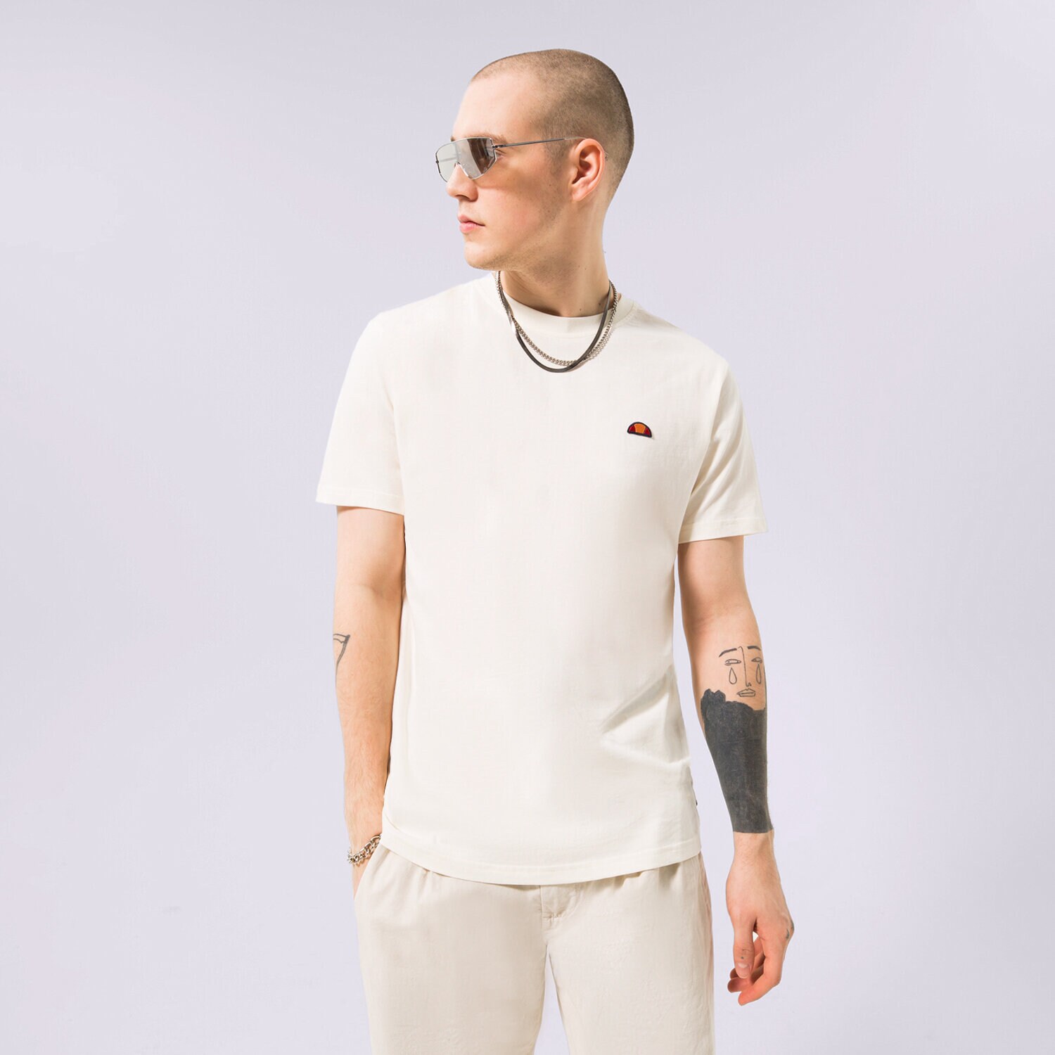 pánské tričko ELLESSE TRIČKO AZZINA OFF WHITE SMG19603904 BÍLÁ