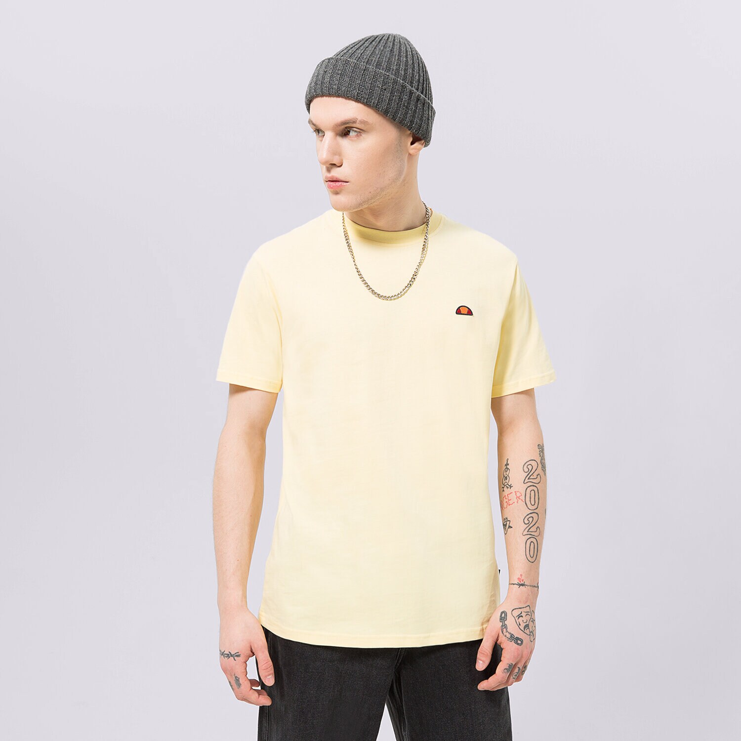 pánské tričko ELLESSE TRIČKO AZZINA LIGHT YELLOW SMG19603603 ŽLUTÁ