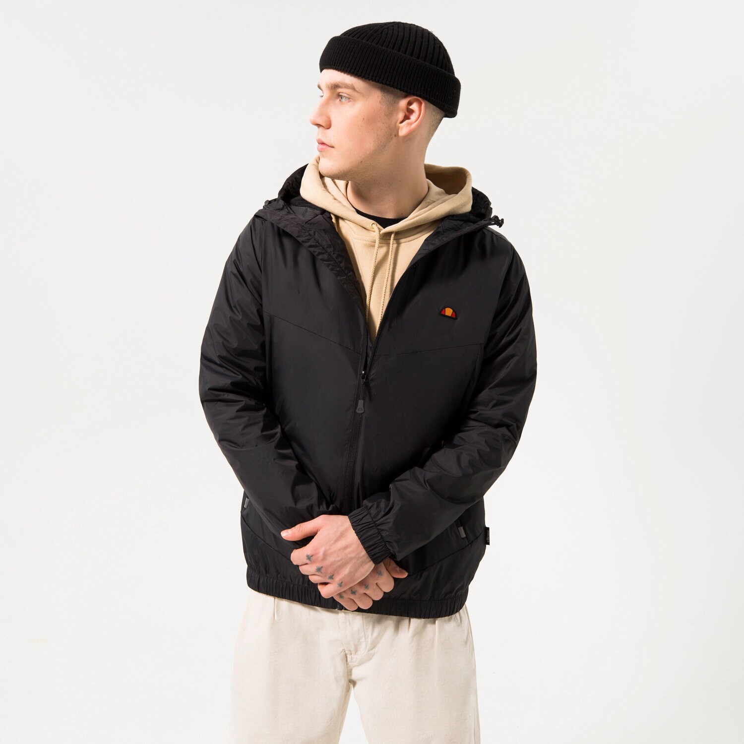 Přechodná bunda pánská (podzimní, jarní) ELLESSE BUNDA FRACTION 2 FZ JACKET BLK SHR17781011 ČERNÁ