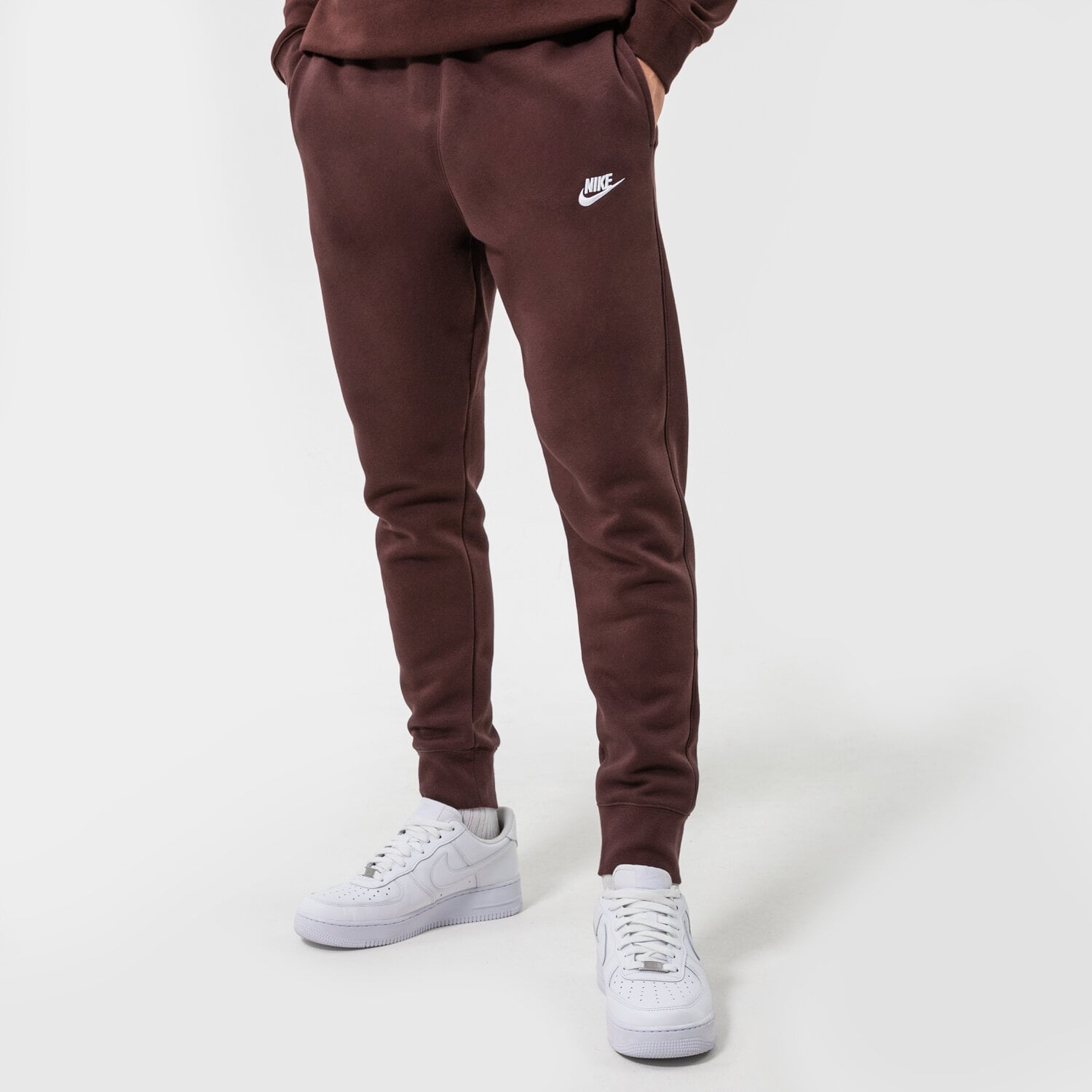 pánské kalhoty NIKE KALHOTY  SPORTSWEAR CLUB FLEECE BV2671-203 BORDOVÁ