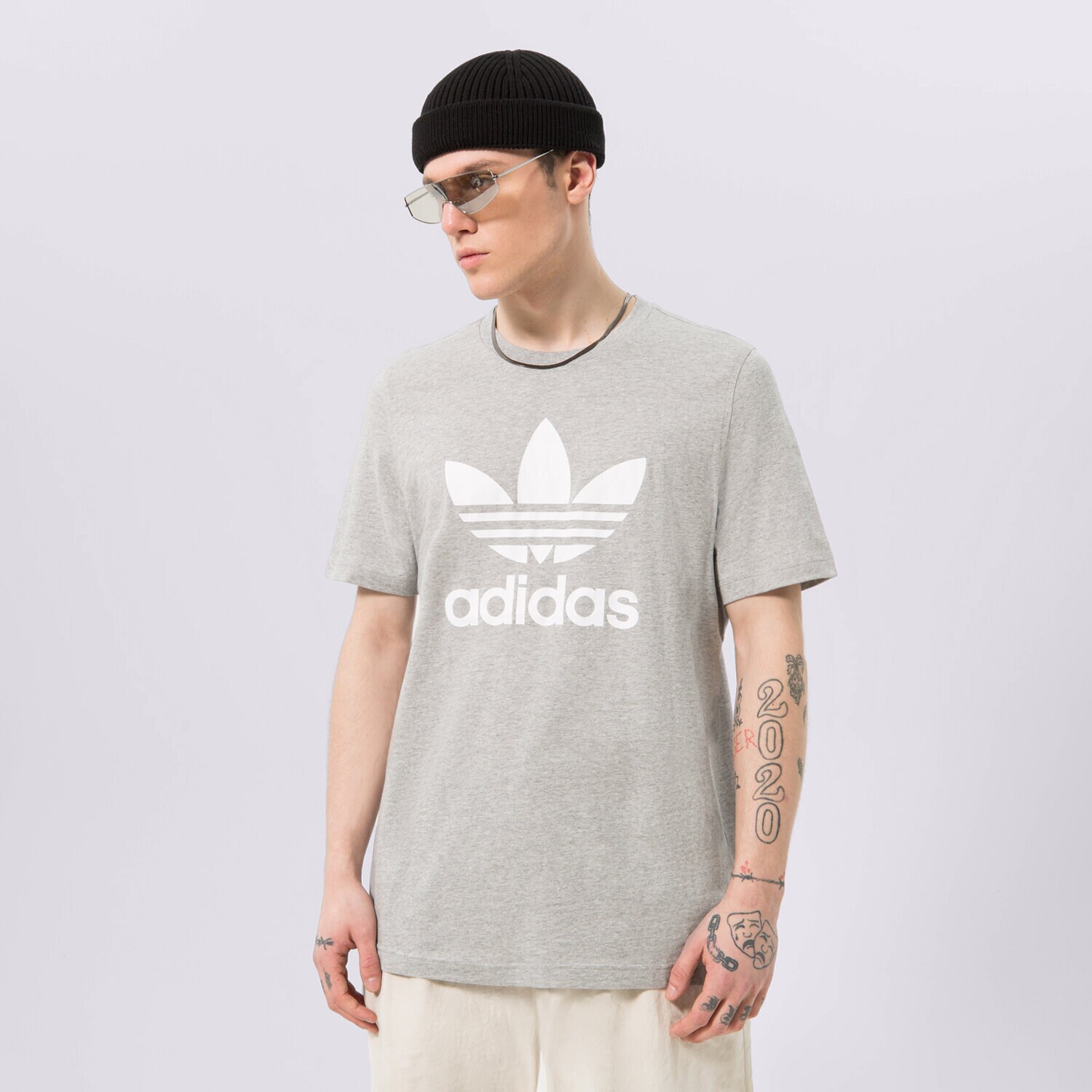 pánské tričko ADIDAS TRIČKO TREFOIL IA4817 ŠEDÁ