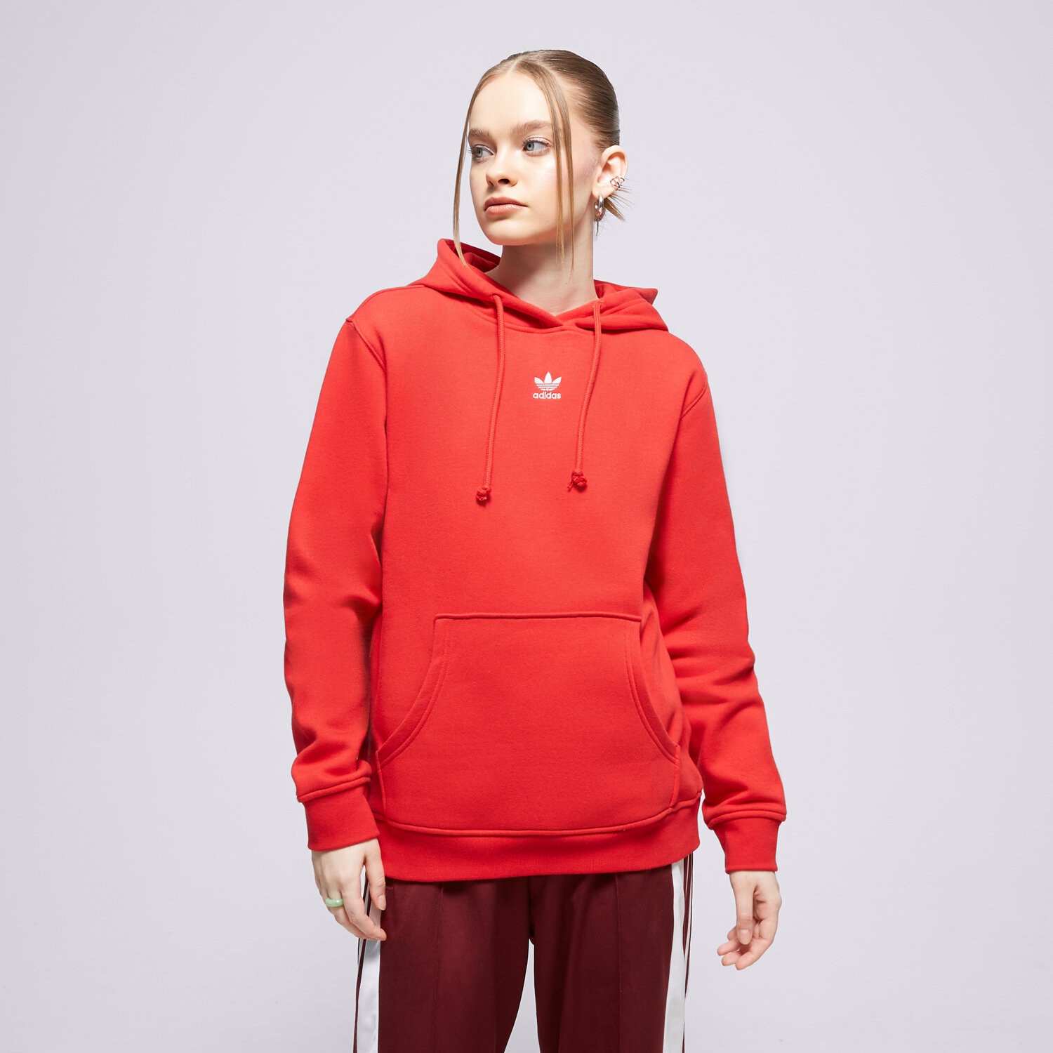 dámská mikina ADIDAS MIKINA S KAPUCÍ HOODIE IA6416 ČERVENÁ