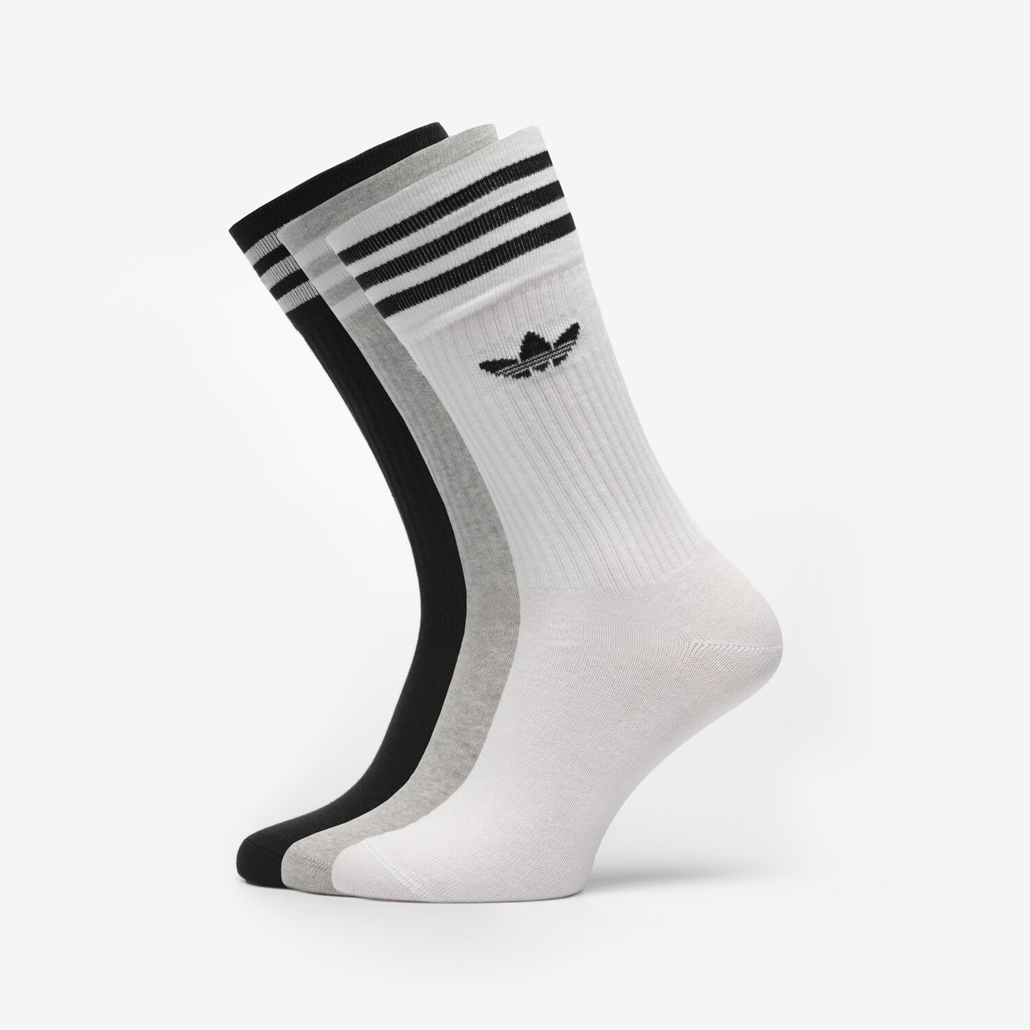 dámské ponožky ADIDAS PONOŽKY 3-PACK SOLID SOCKS HIGH CREW HC9558 VÍCEBAREVNÁ