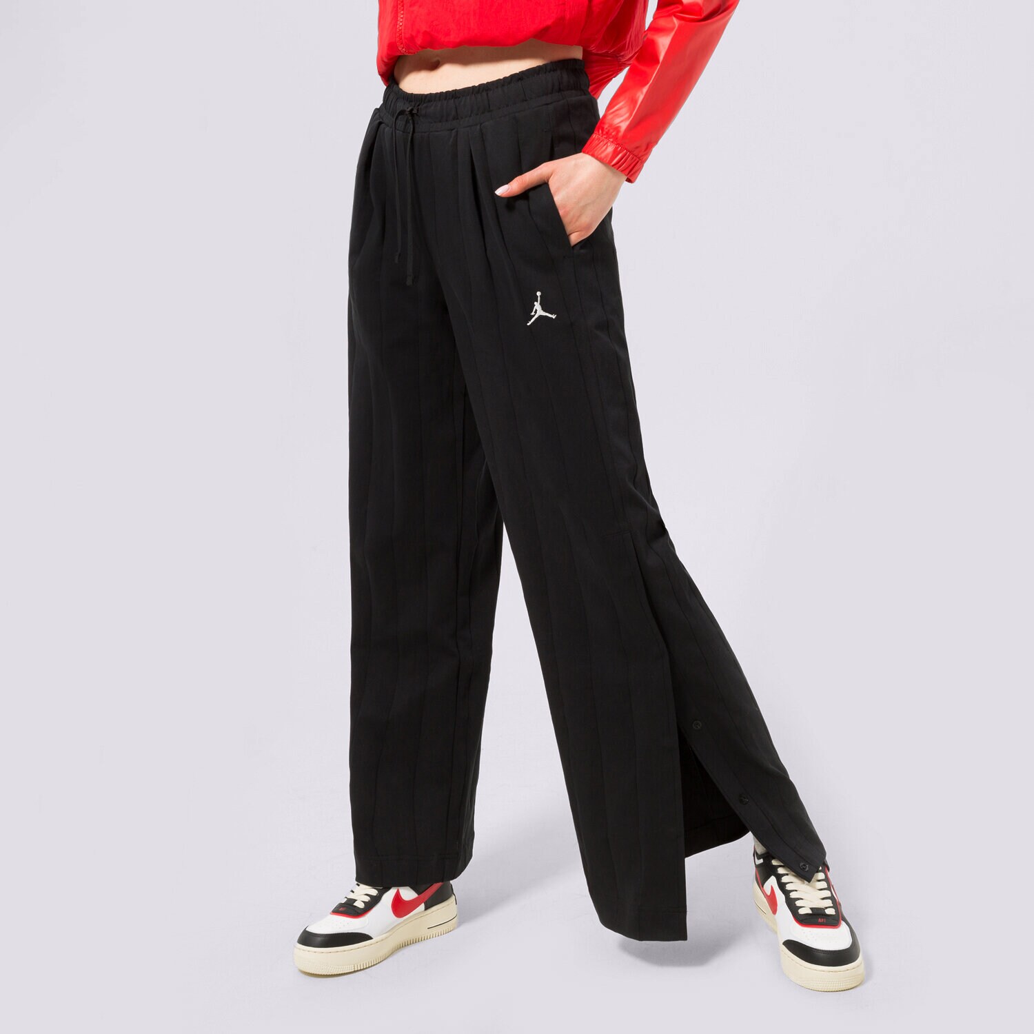 dámské kalhoty JORDAN KALHOTY  W J KNIT PANT DX0397-010 ČERNÁ