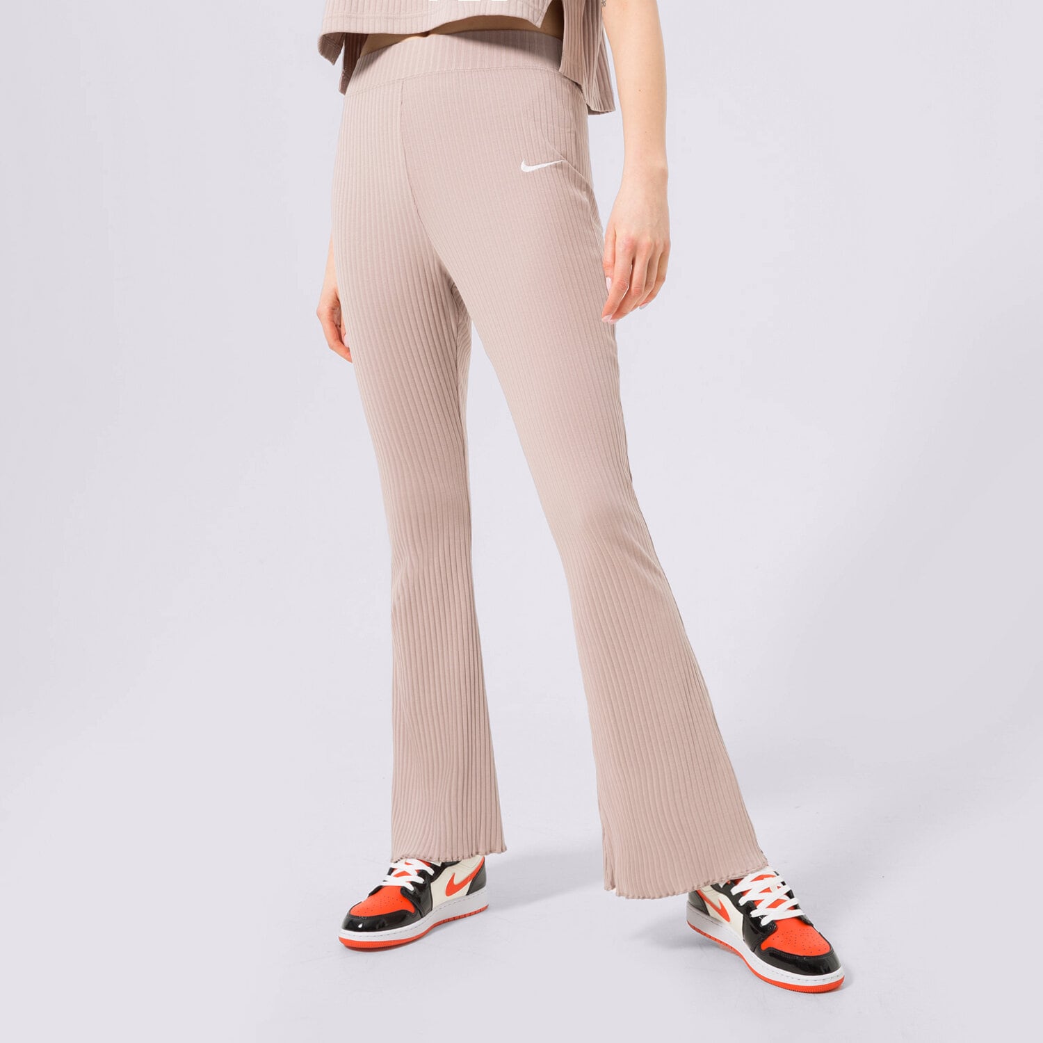 dámské kalhoty NIKE KALHOTY  W NSW RIB JRSY PANT DV7868-272 RŮŽOVÁ