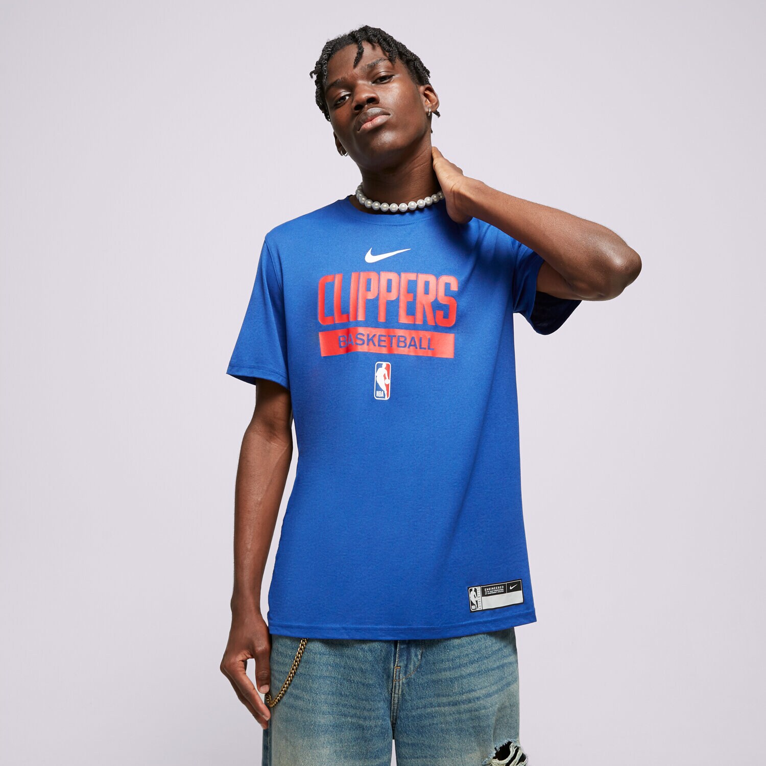 pánské tričko NIKE TRIČKO LA CLIPPERS DR6468-495 MODRÁ