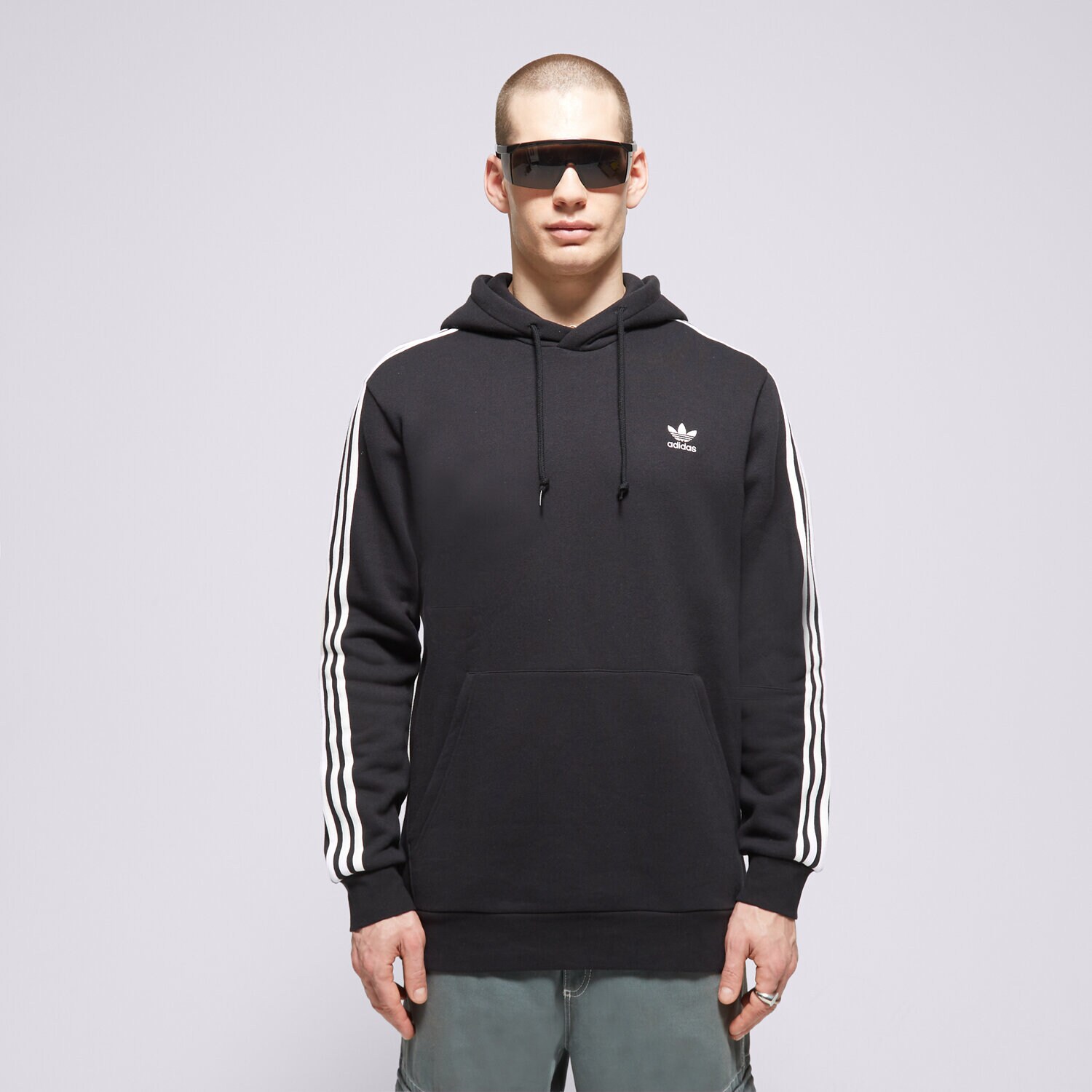 pánská mikina ADIDAS MIKINA S KAPUCÍ 3-STRIPES HOODY IA6346 ČERNÁ