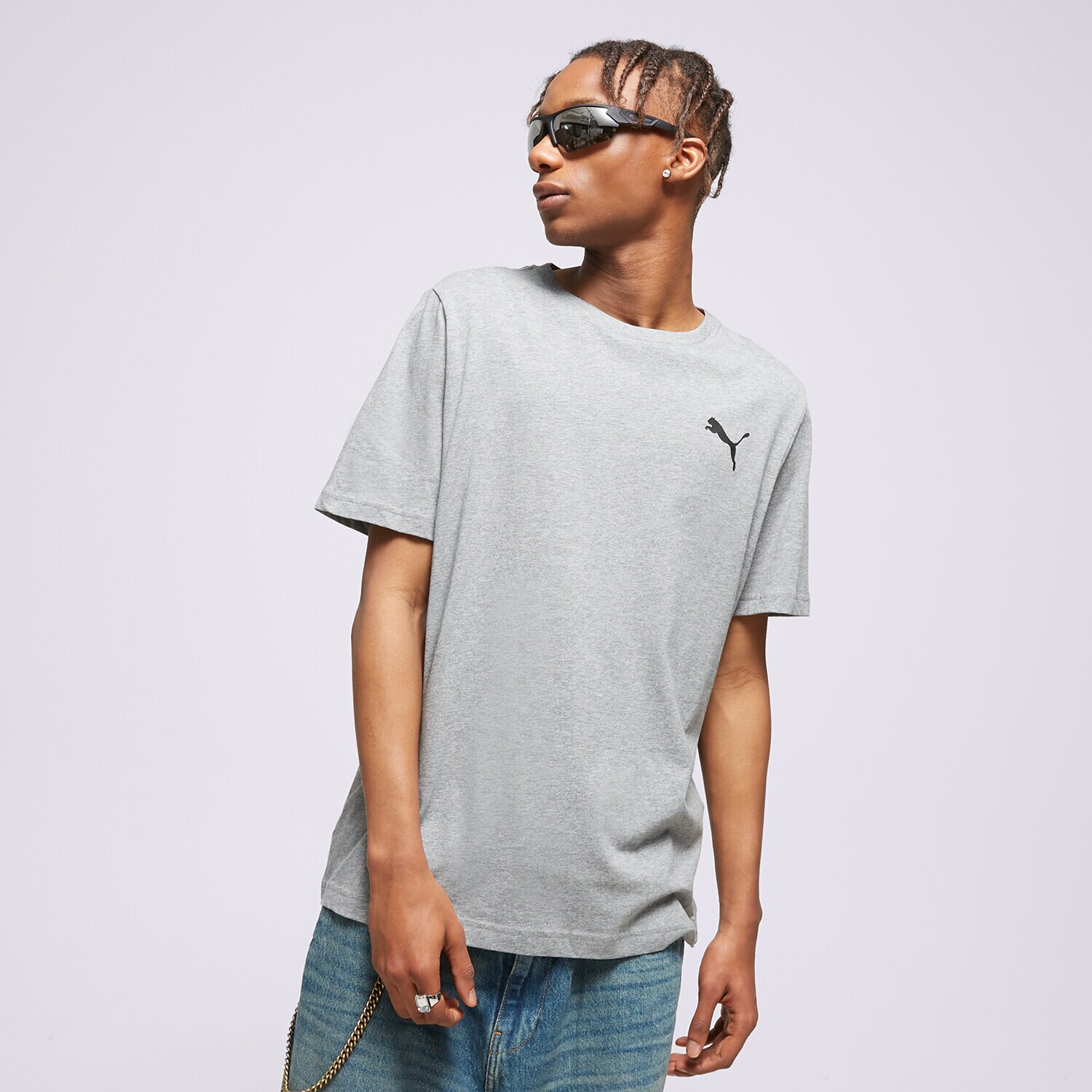 pánské tričko PUMA TRIČKO ESS SMALL LOGO TEE 58666853 ŠEDÁ