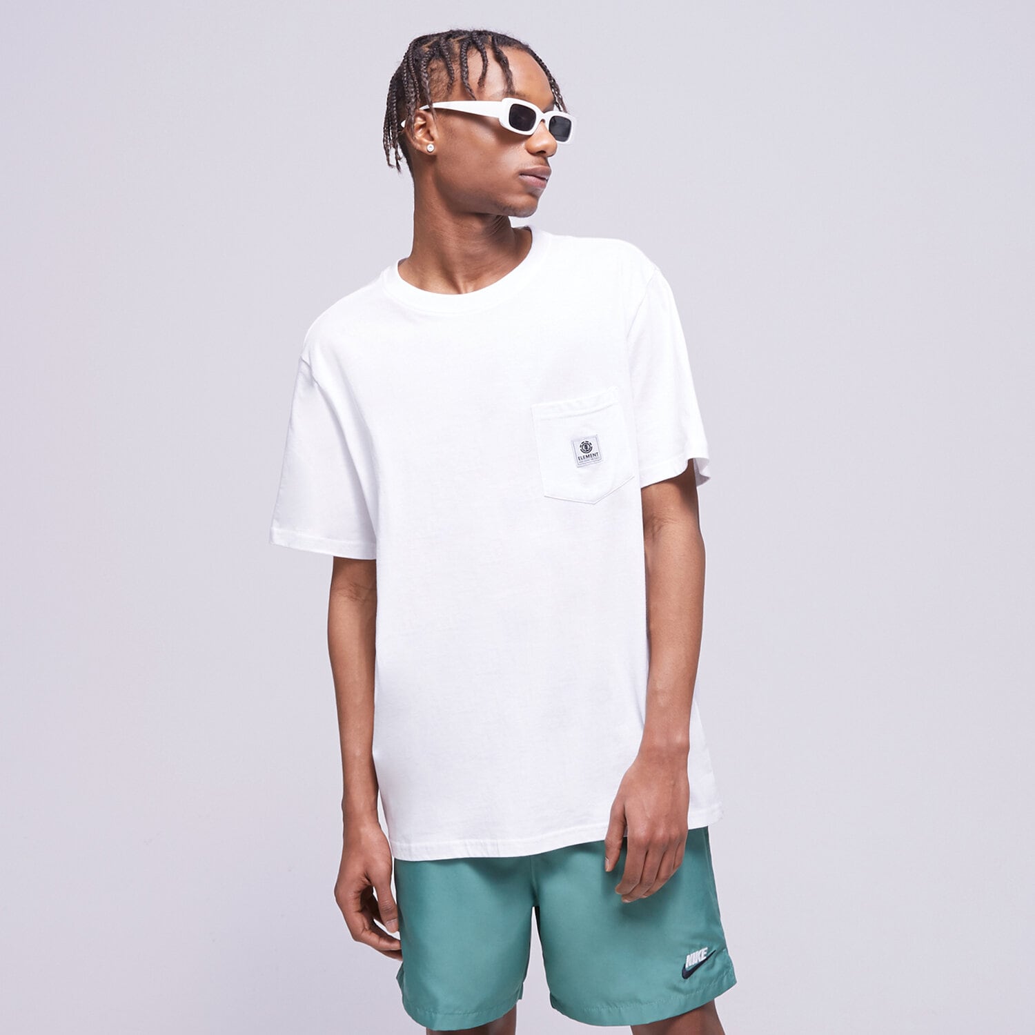 pánské tričko ELEMENT TRIČKO BASIC POCKET LABEL SS ELYKT00116OTW BÍLÁ