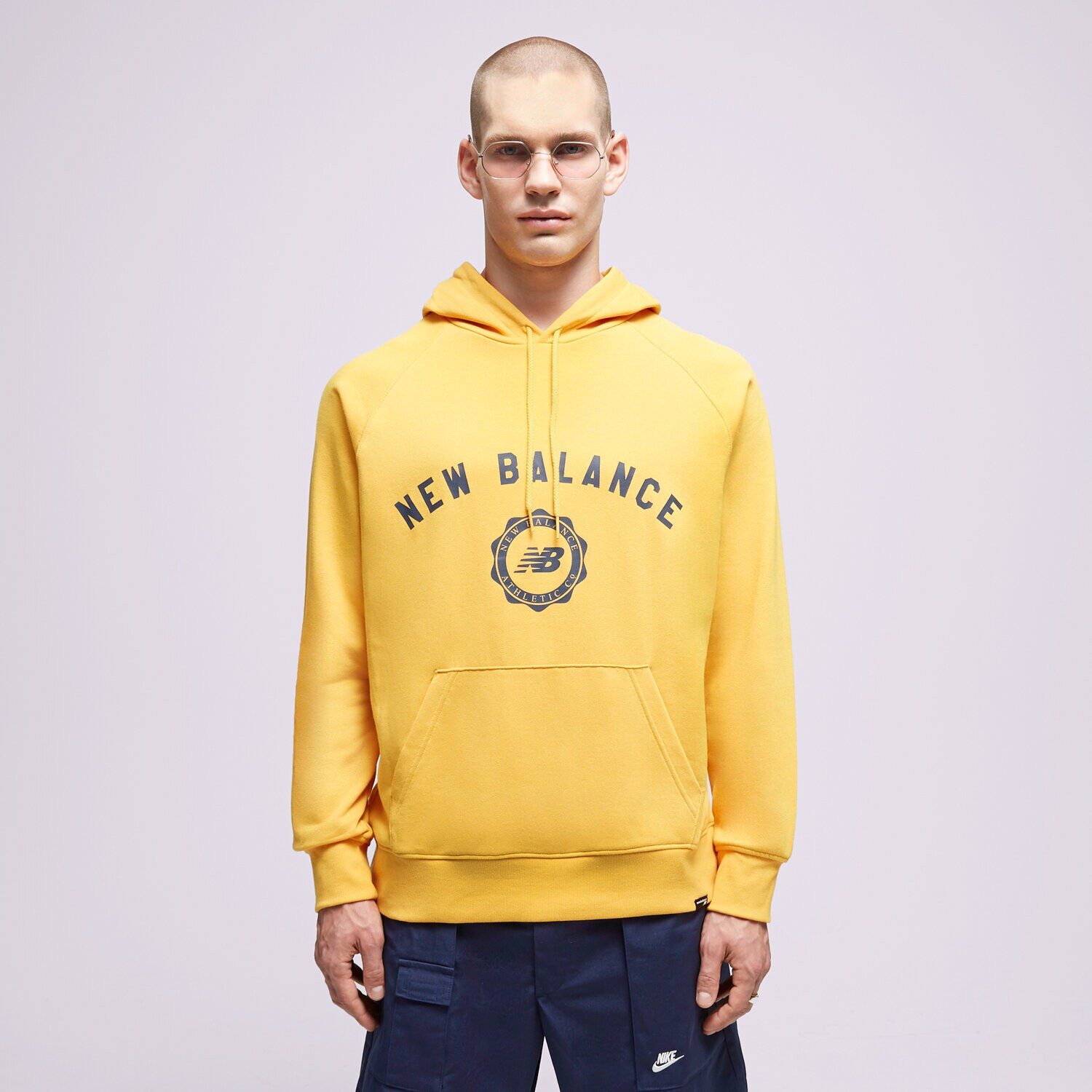 pánská mikina NEW BALANCE MIKINA S KAPUCÍ NB SPORT MT31901VGL ŽLUTÁ