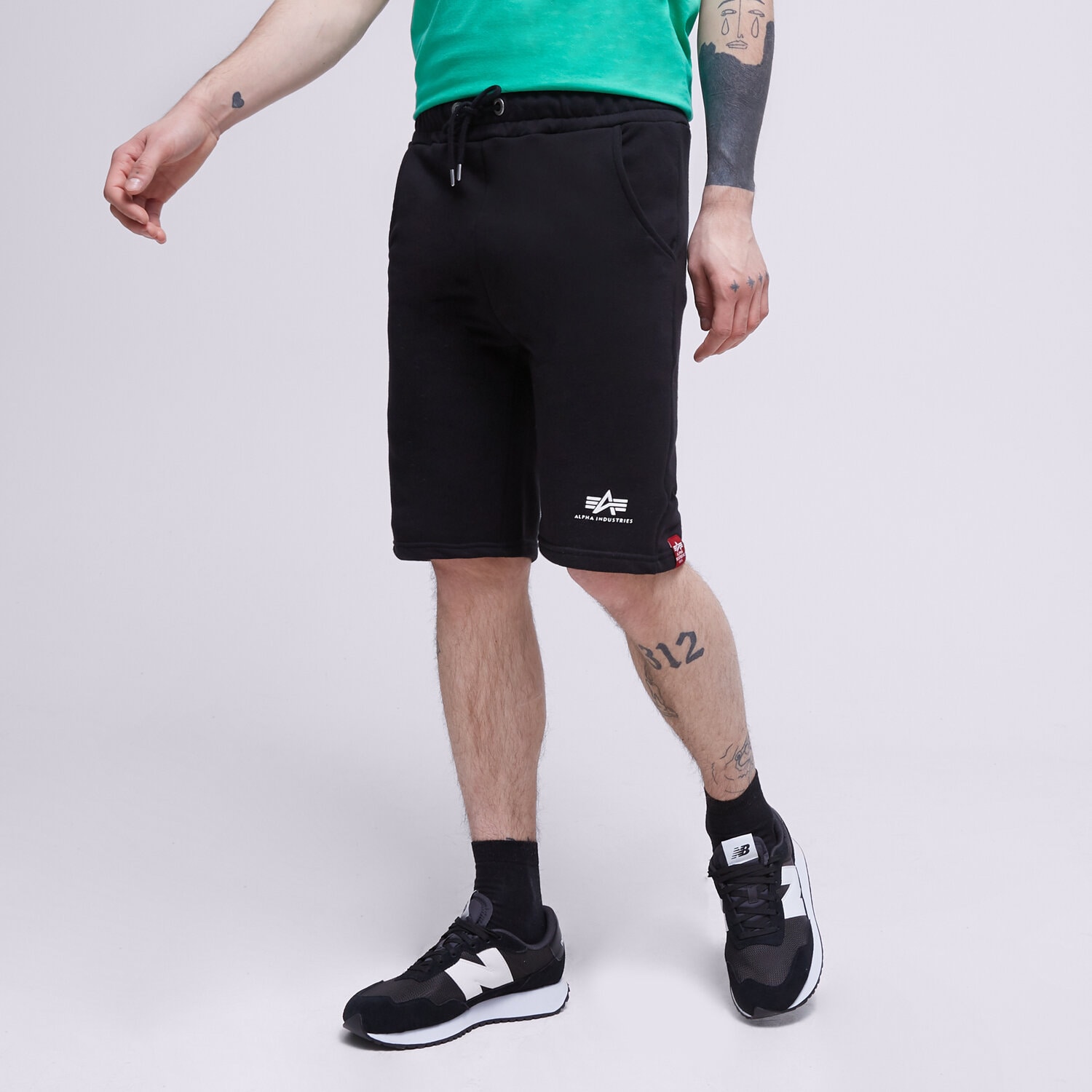 pánské kraťasy ALPHA INDUSTRIES ŠORTKY  BASIC SL 11636303 ČERNÁ