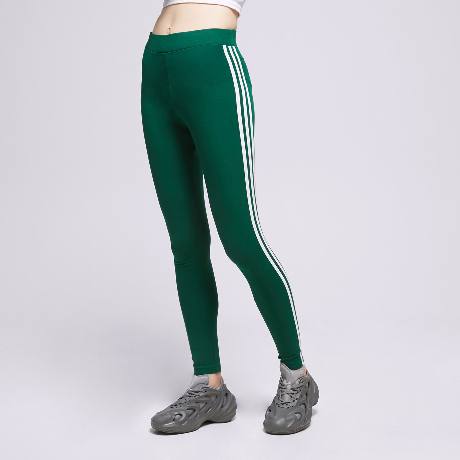 dámské kalhoty ADIDAS KALHOTY  3 STRIPES TIGHT IB7385 ZELENÁ