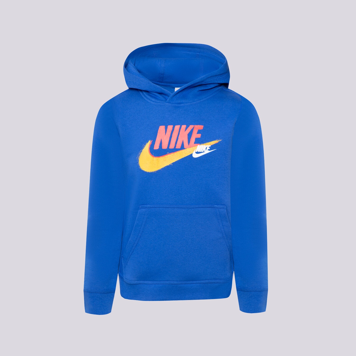 dětská mikina NIKE MIKINA S KAPUCÍ B NSW SI FLC PO HOODIE FD1197-480 MODRÁ