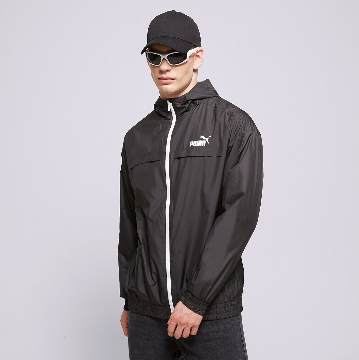 Přechodná bunda pánská (podzimní, jarní) PUMA BUNDA ORTALION ESS+ CB WINDBREAKER 84748301 ŠEDÁ