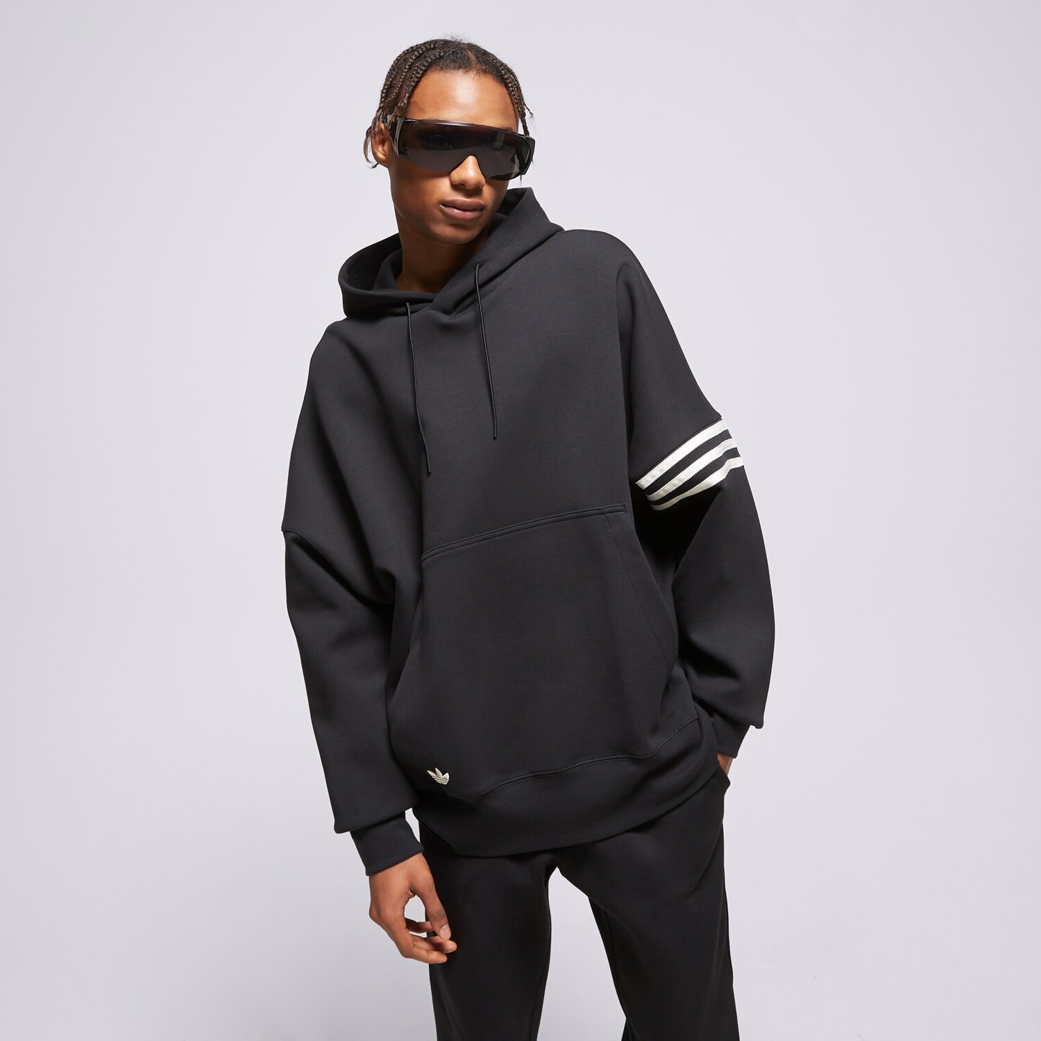 pánská mikina ADIDAS MIKINA S KAPUCÍ NEW C HOODIE HM1871 ČERNÁ