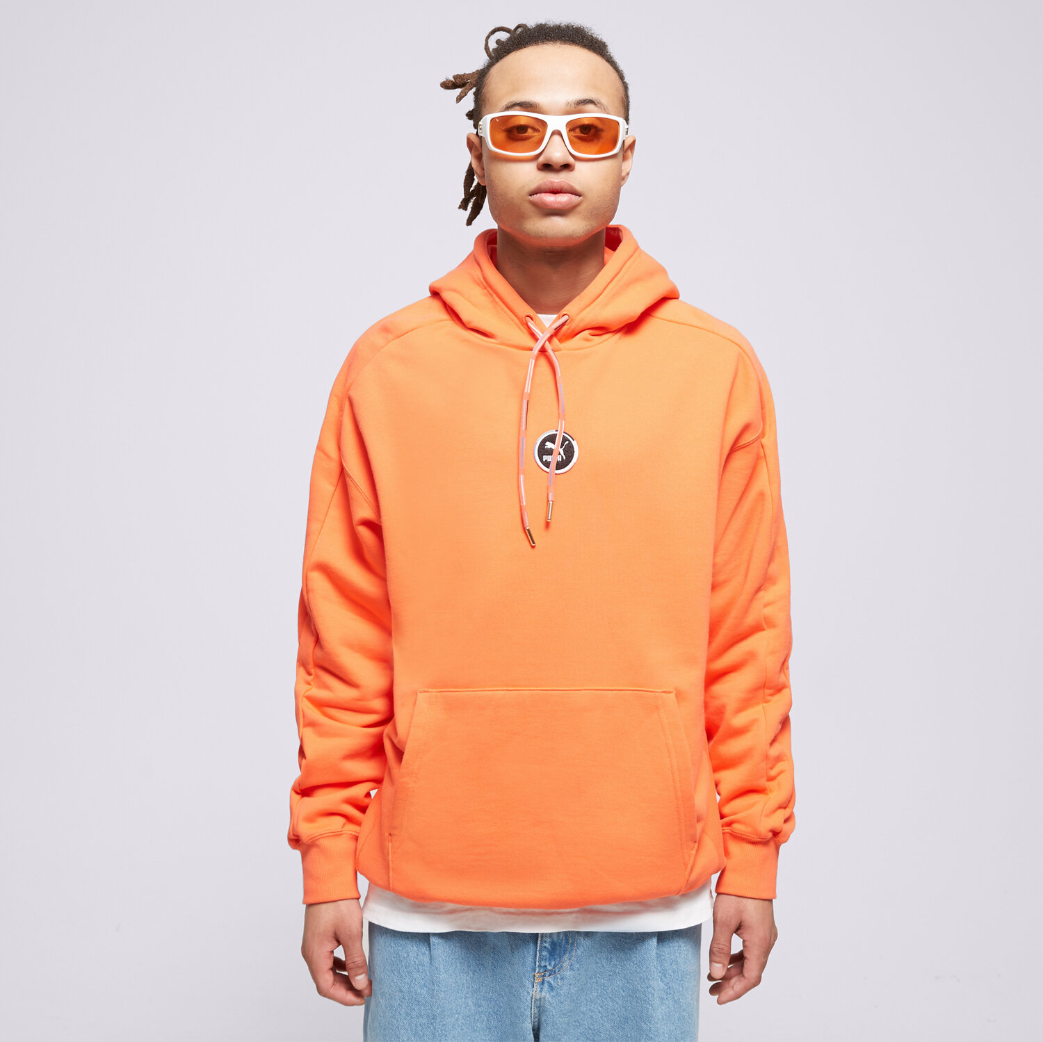 pánská mikina PUMA MIKINA S KAPUCÍ 534175 534175 26 ORANŽOVÁ