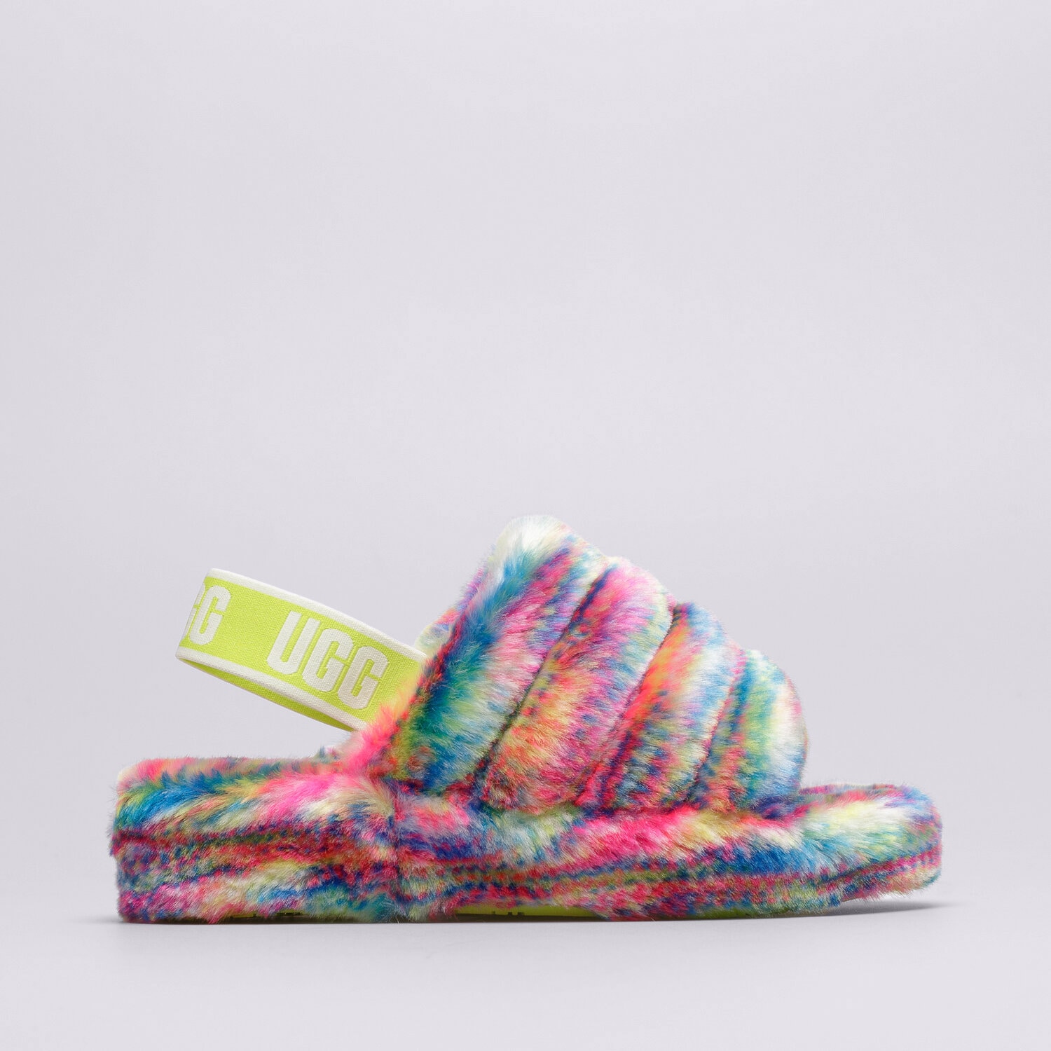 dámské sandály UGG FLUFF YEAH PIXEL 1125007-WHITE BÍLÁ