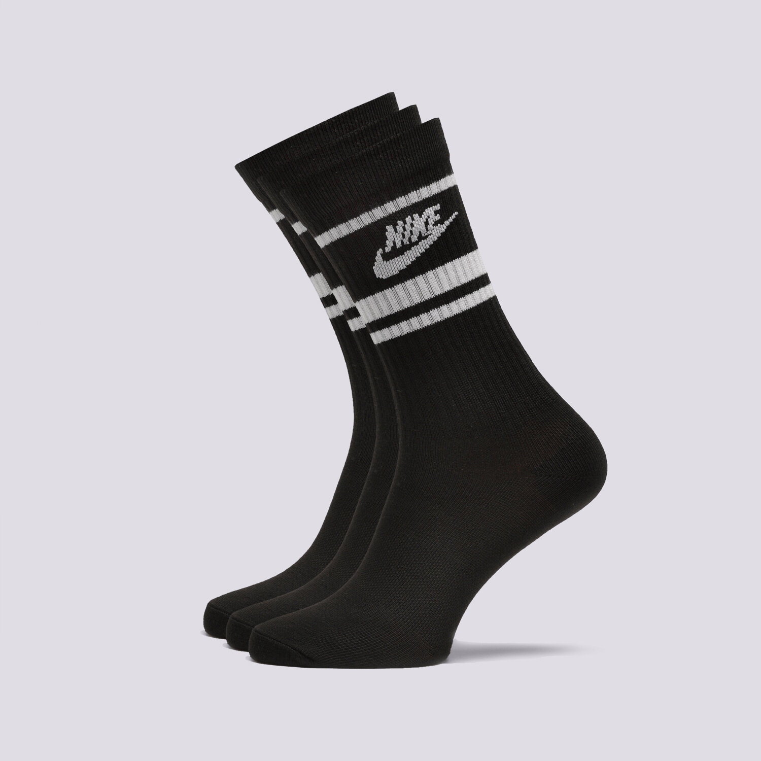dámské ponožky NIKE ESSENTIAL STRIPE SOCKS (3 PACKS)  DX5089-010 ČERNÁ