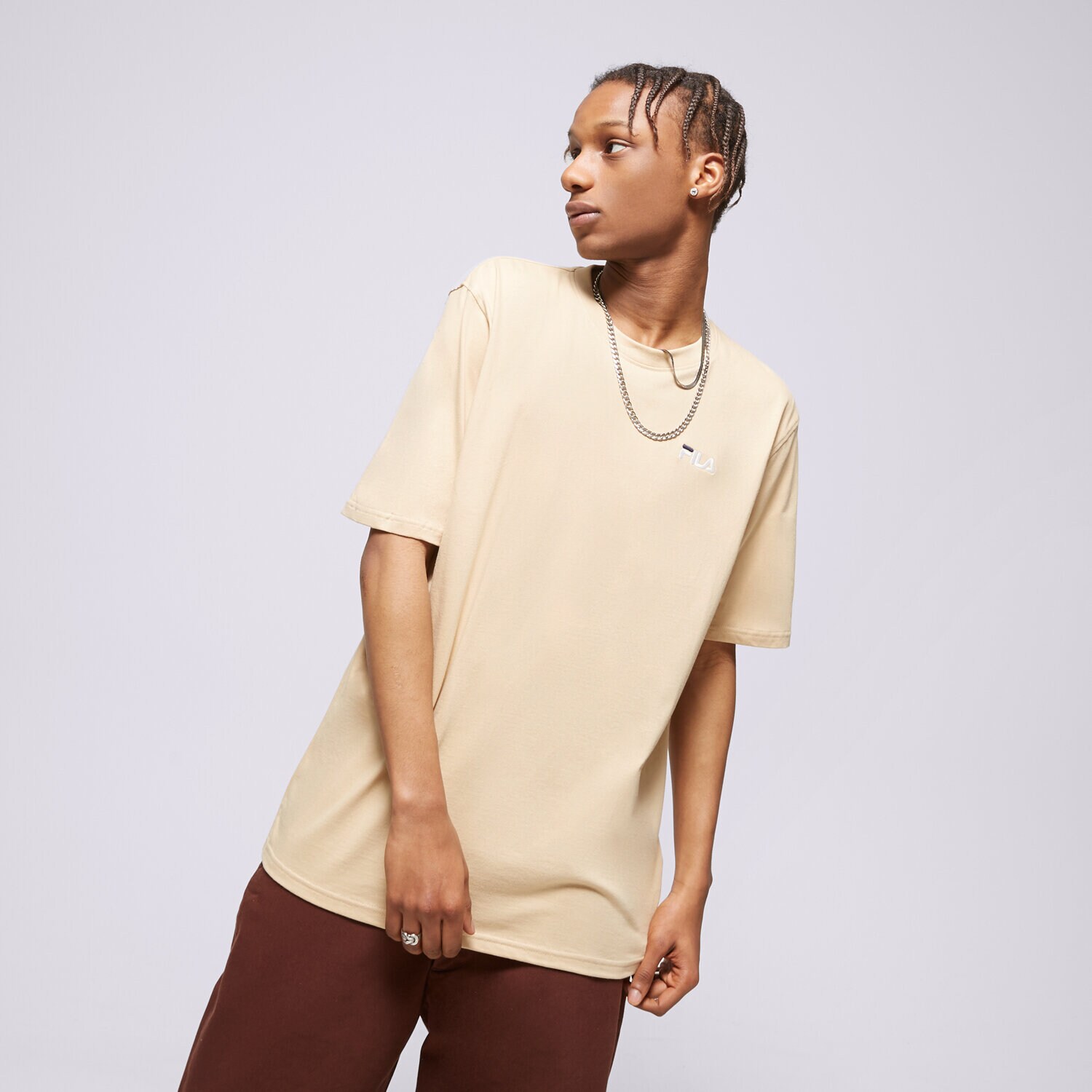 pánské tričko FILA TRIČKO DRINGO SS23SPM229626 BÉŽOVÁ