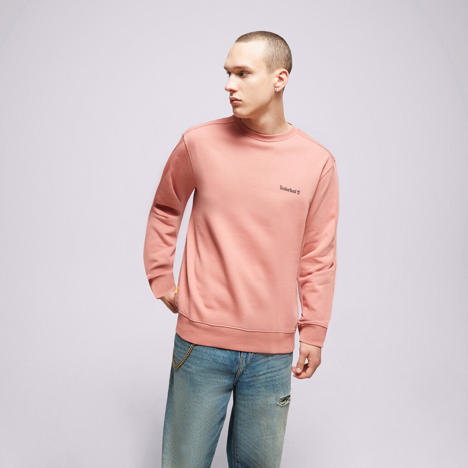 pánská mikina TIMBERLAND MIKINA SMALL LOGO PRINT TB0A5PDVDJ11 BORDOVÁ