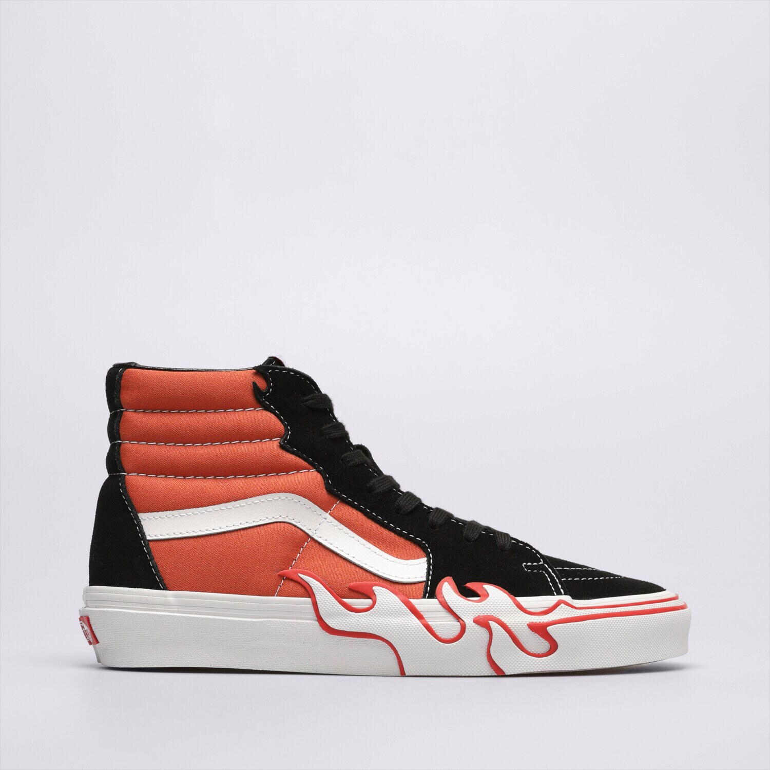 pánské skate boty (skateboardové) VANS SK8-HI FLAME VN0005UJGWP1 ORANŽOVÁ