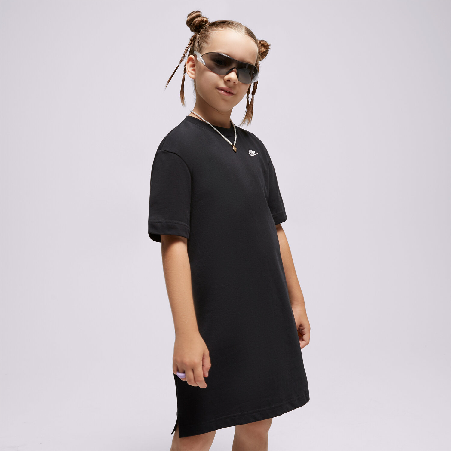 NIKE ŠATY G NSW TSHIRT DRSS FB1258-010 ČERNÁ