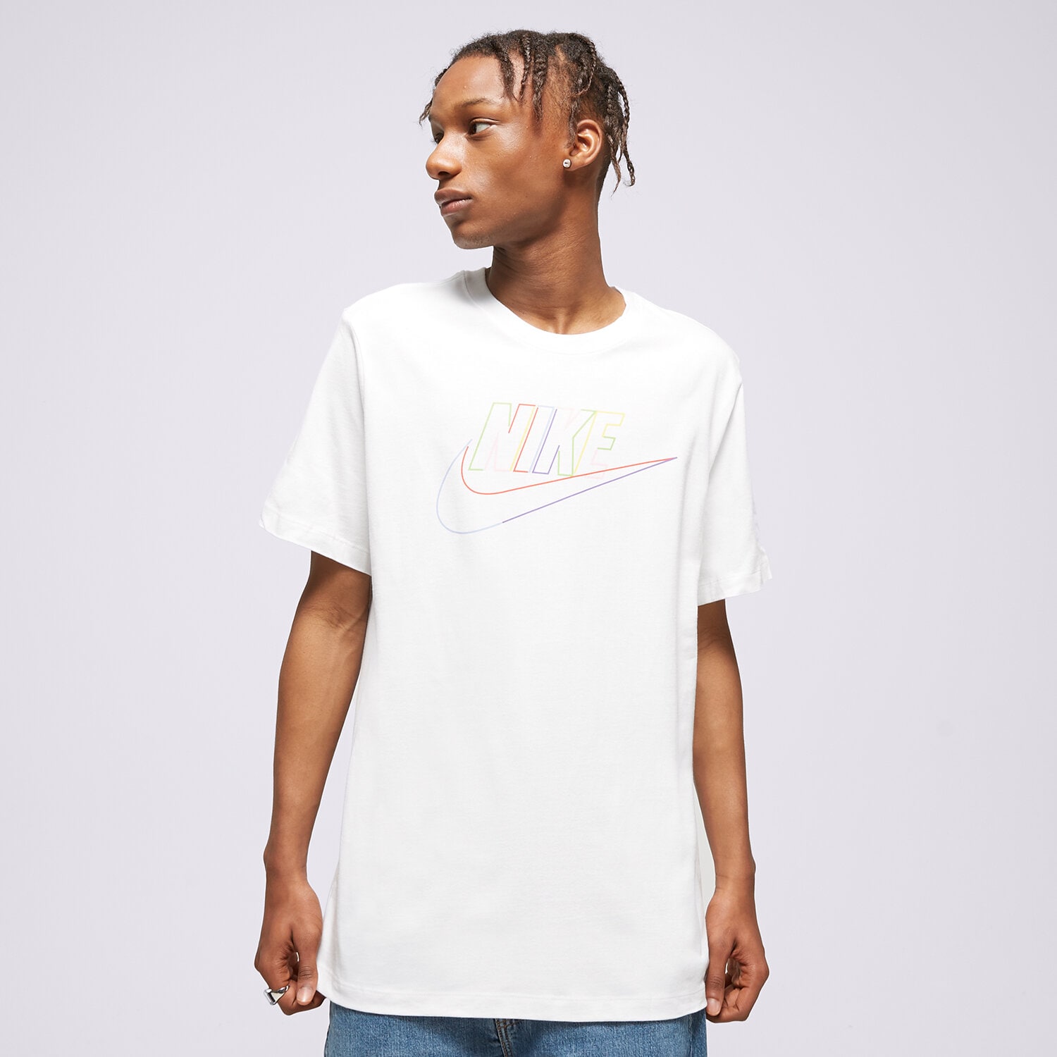 pánské tričko NIKE TRIČKO M NSW TEE CLUB+ BRD PK HBR DZ2871-100 BÍLÁ