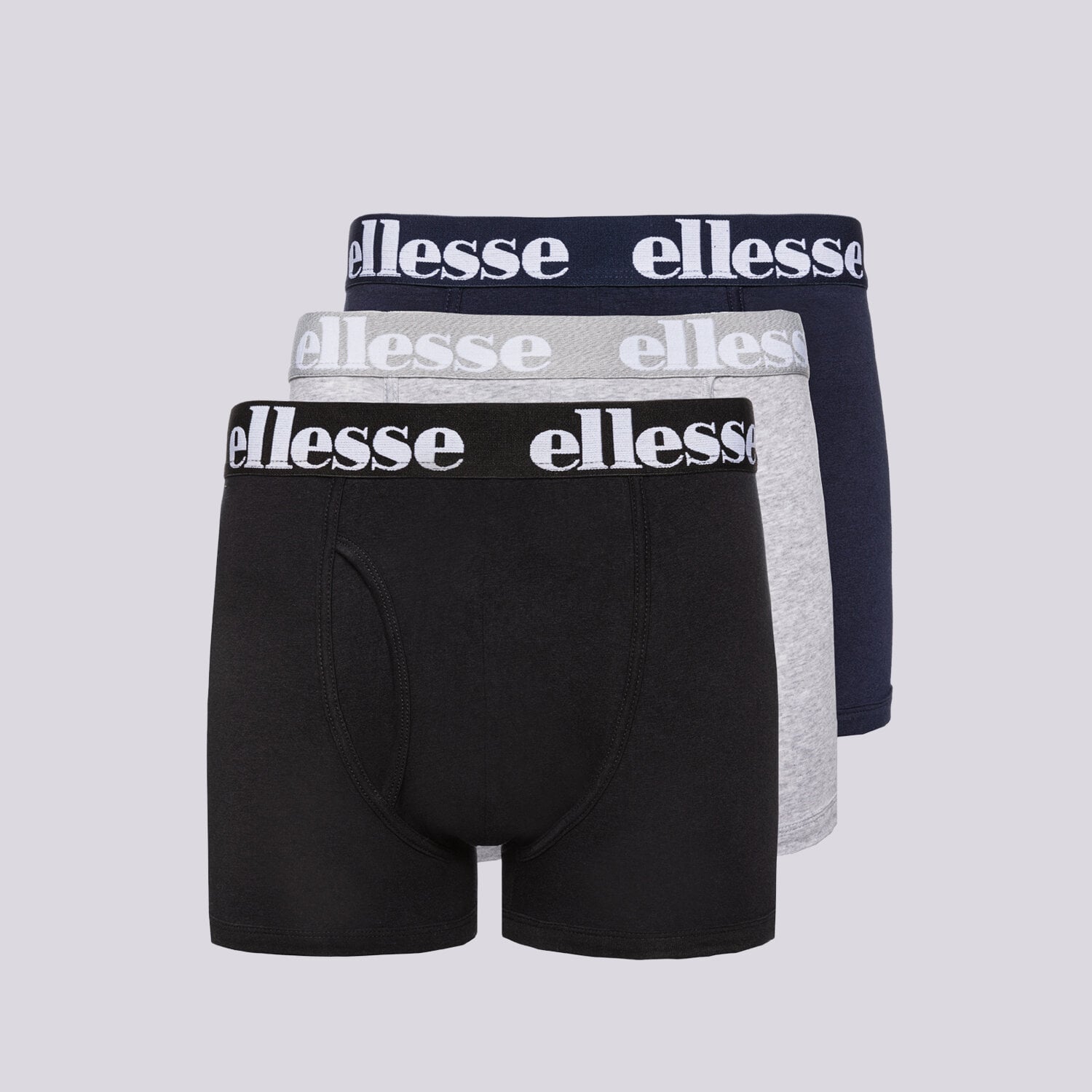 pánské spodní prádlo ELLESSE TRENKY HALI 3PK BOXERS BLK/GREY/NAVY SHAY0614080 VÍCEBAREVNÁ