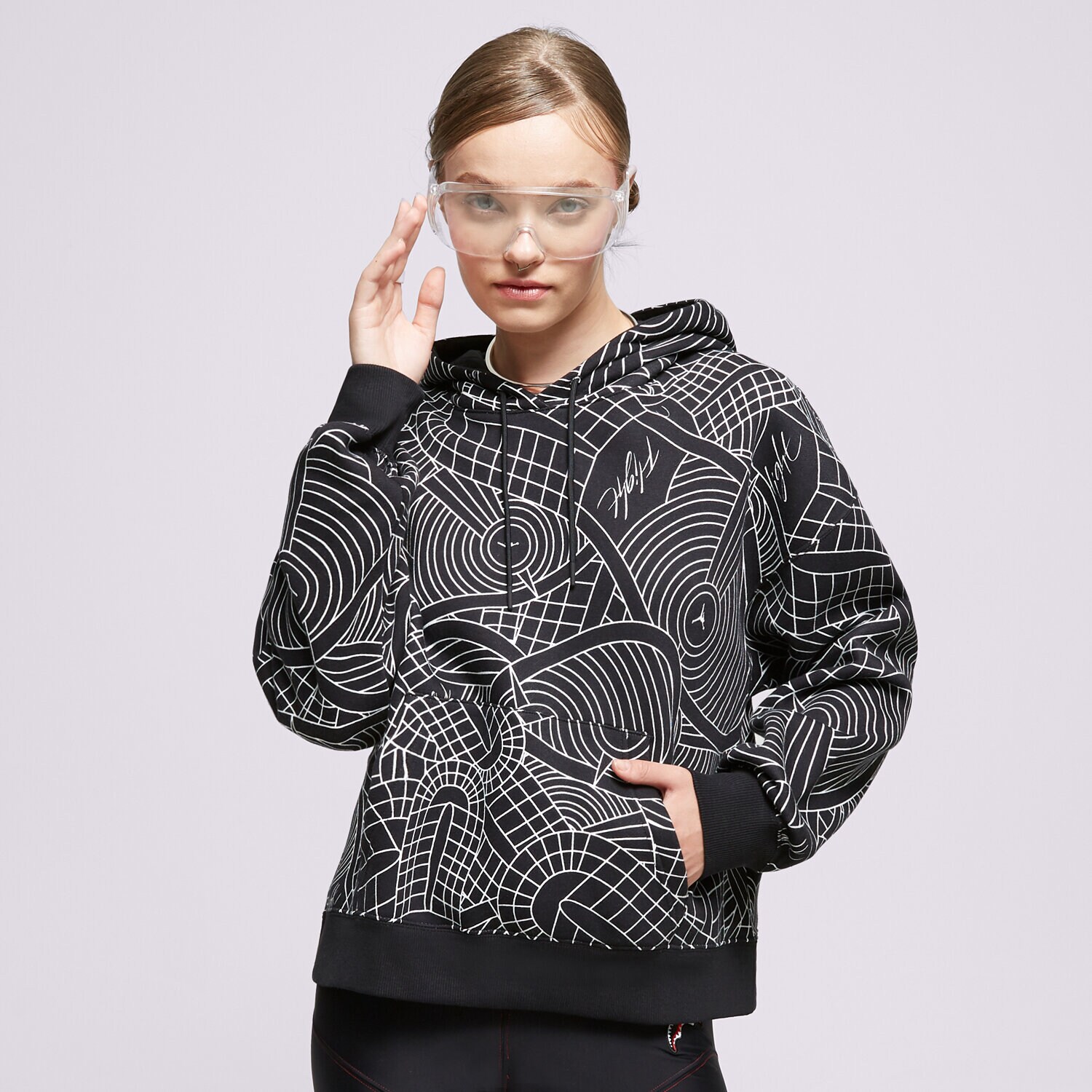 dámská mikina JORDAN MIKINA S KAPUCÍ W J BRKLN FLC PO DV1417-010 ČERNÁ