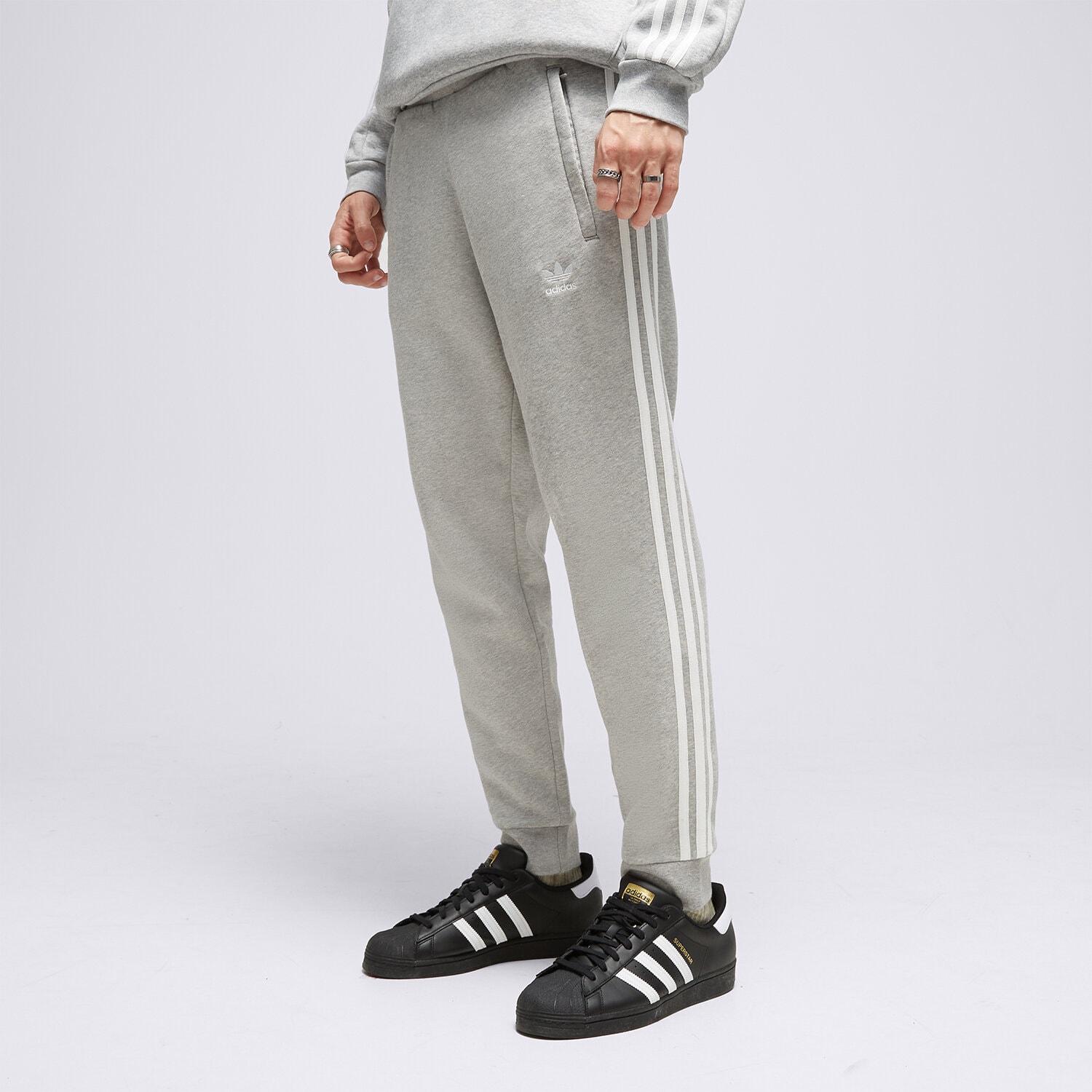 pánské kalhoty ADIDAS KALHOTY  3-STRIPES PANT IA4795 ŠEDÁ