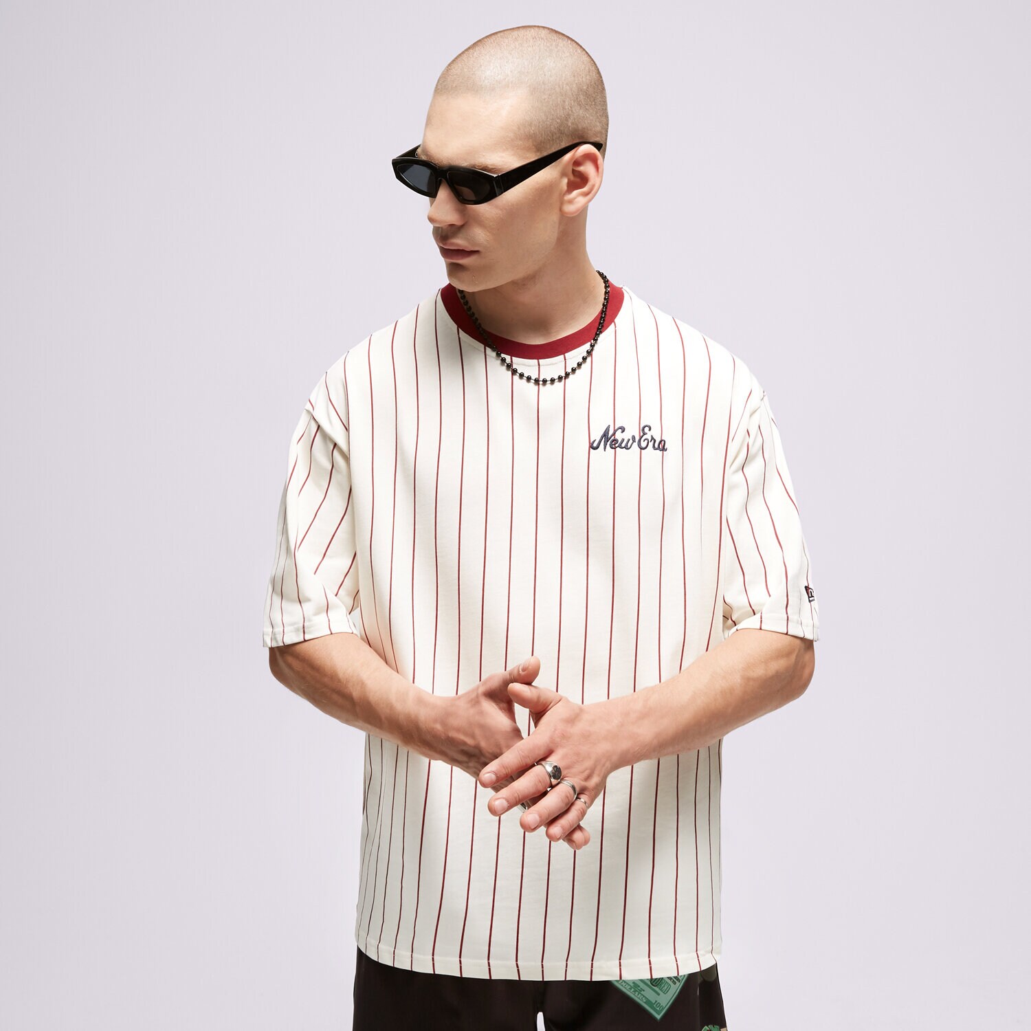 pánské tričko NEW ERA TRIČKO NE PINSTRIPE OS NONE 60416429 BÍLÁ