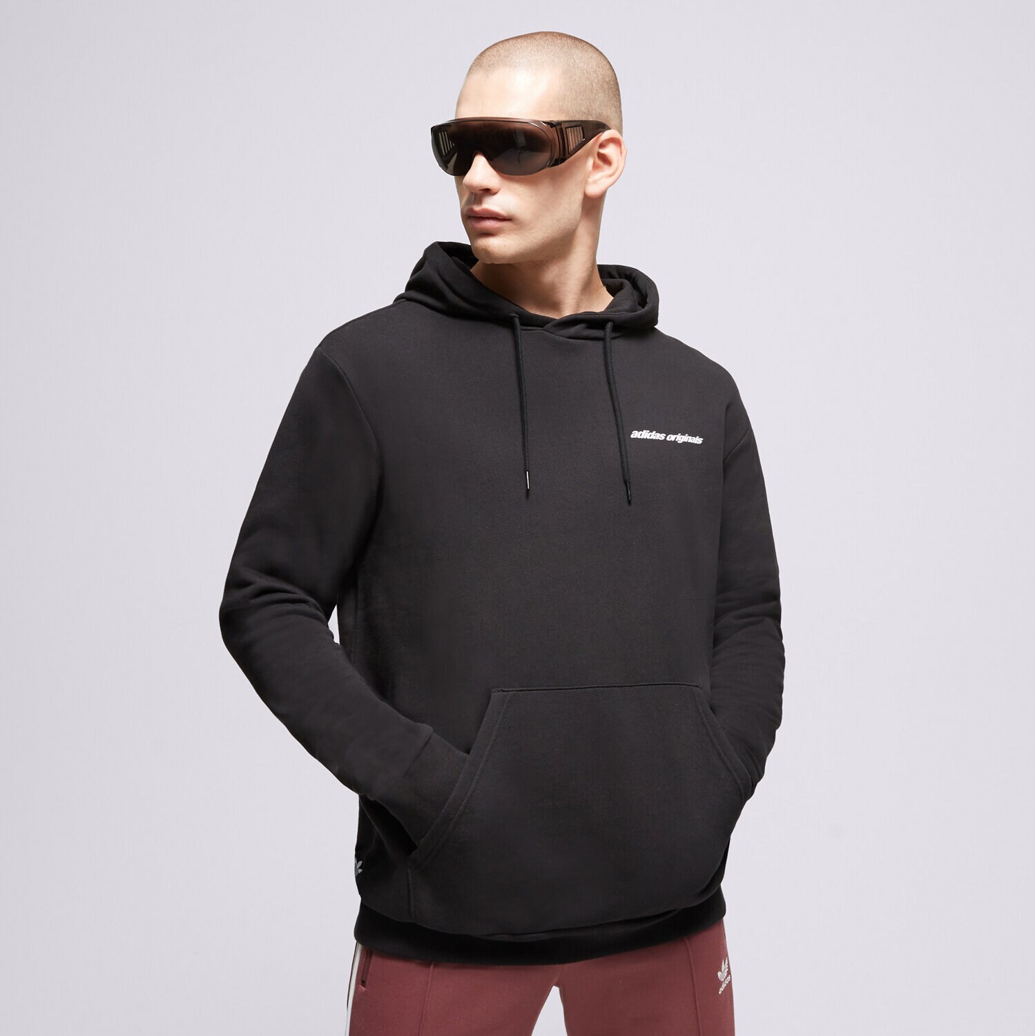 pánská mikina ADIDAS MIKINA S KAPUCÍ HC7180 HC7180 ČERNÁ