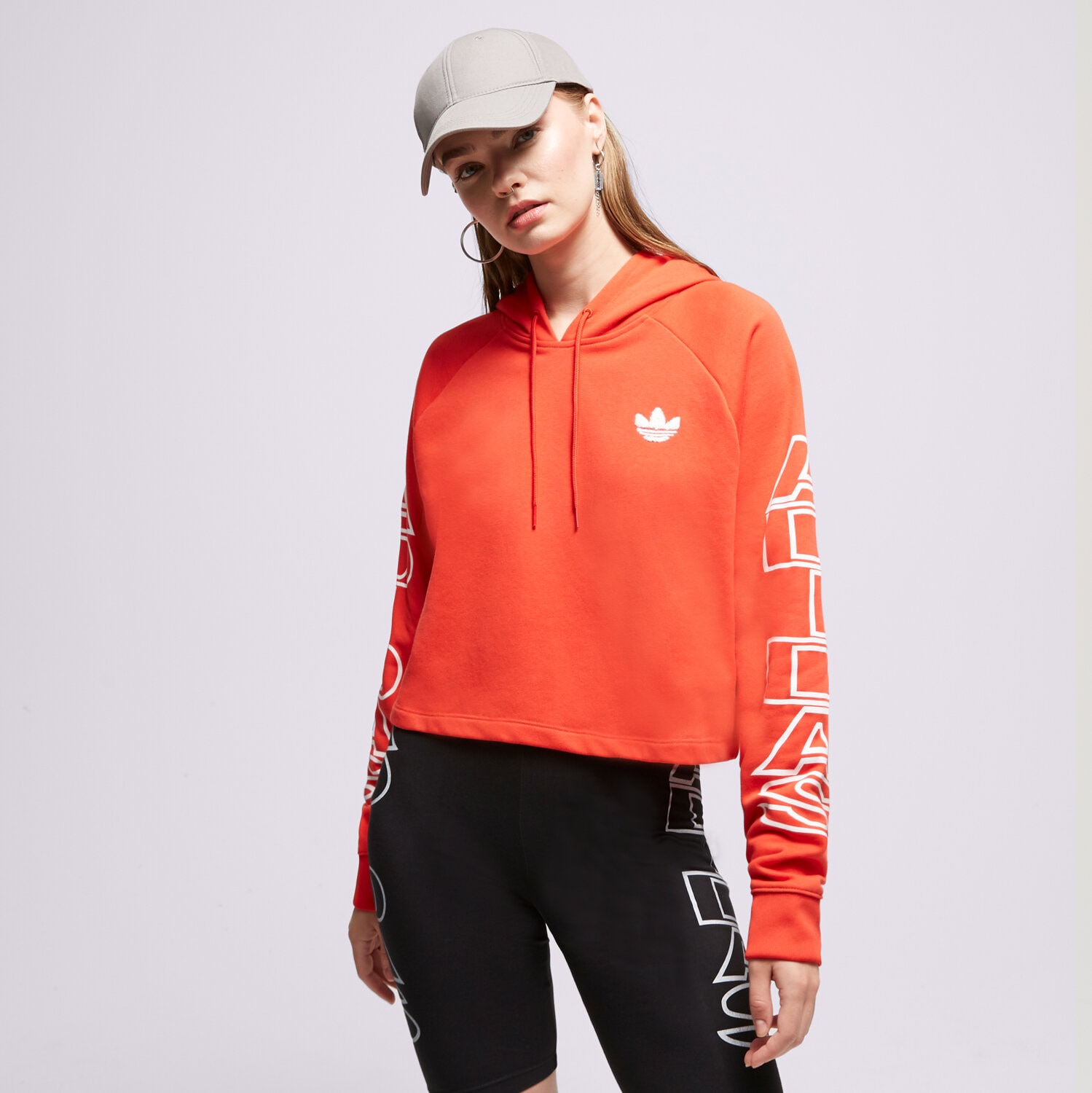 dámská mikina ADIDAS MIKINA S KAPUCÍ H20233 H20233 ČERVENÁ