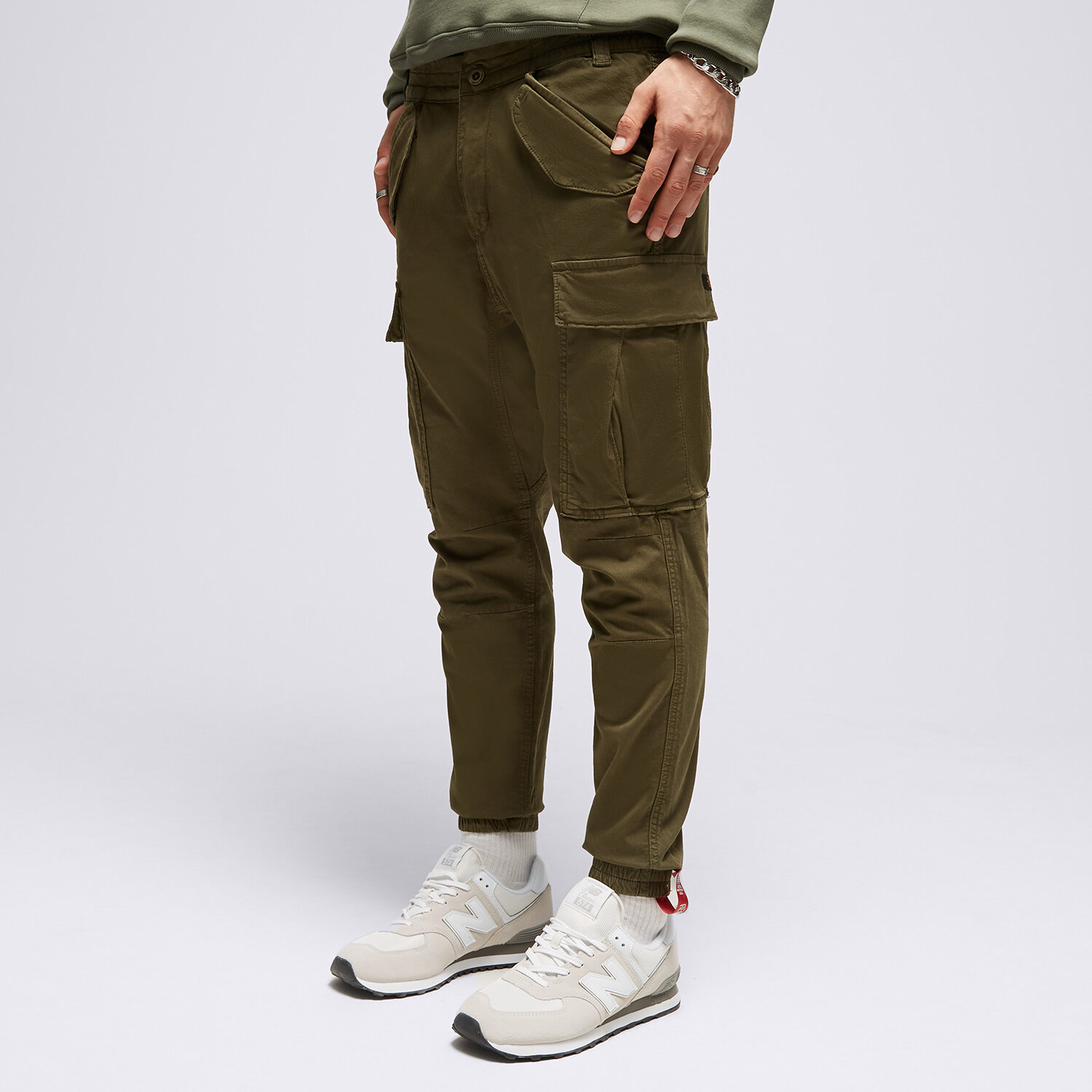 pánské kalhoty ALPHA INDUSTRIES KALHOTY  AIRMAN 188201142 KHAKI