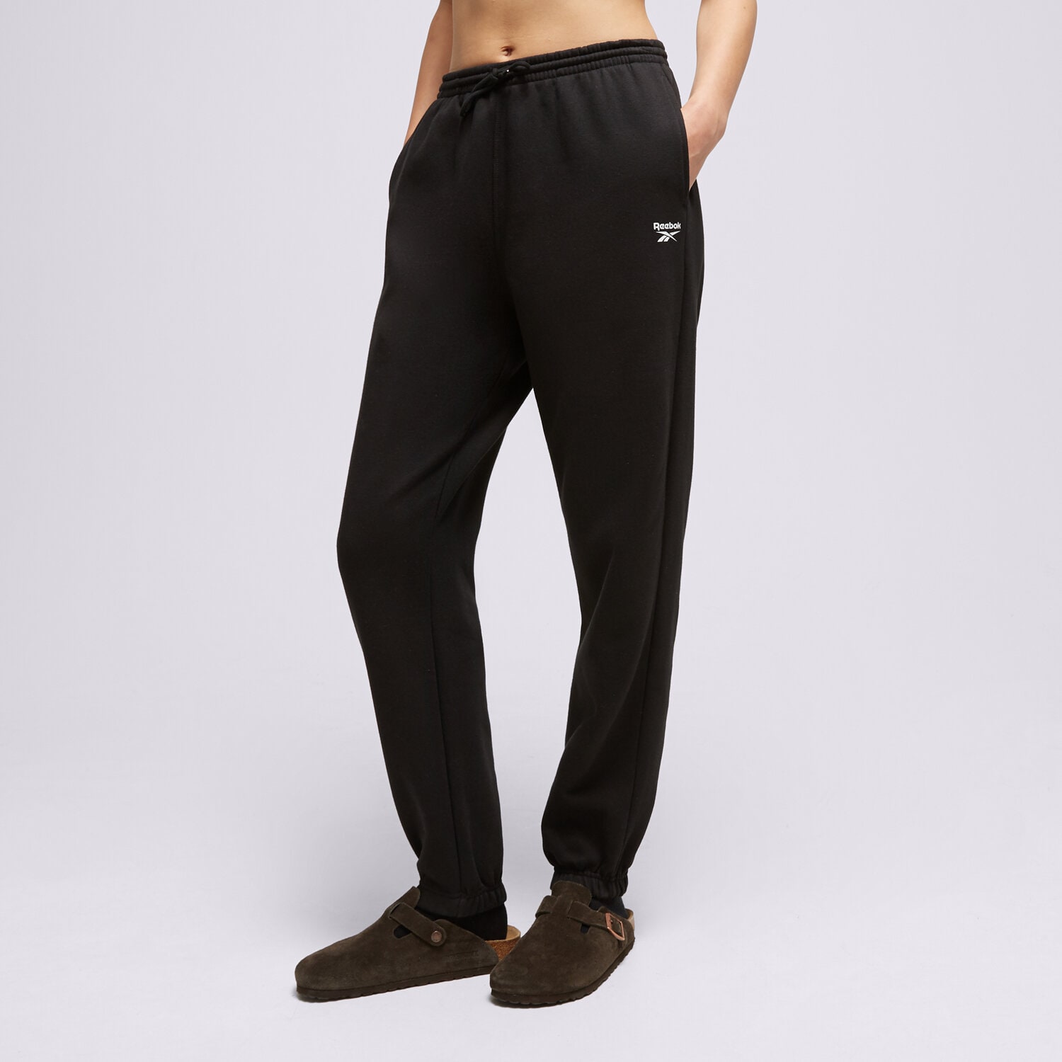 dámské kalhoty REEBOK KALHOTY  REEBOK ID FLEECE 100012577 ČERNÁ