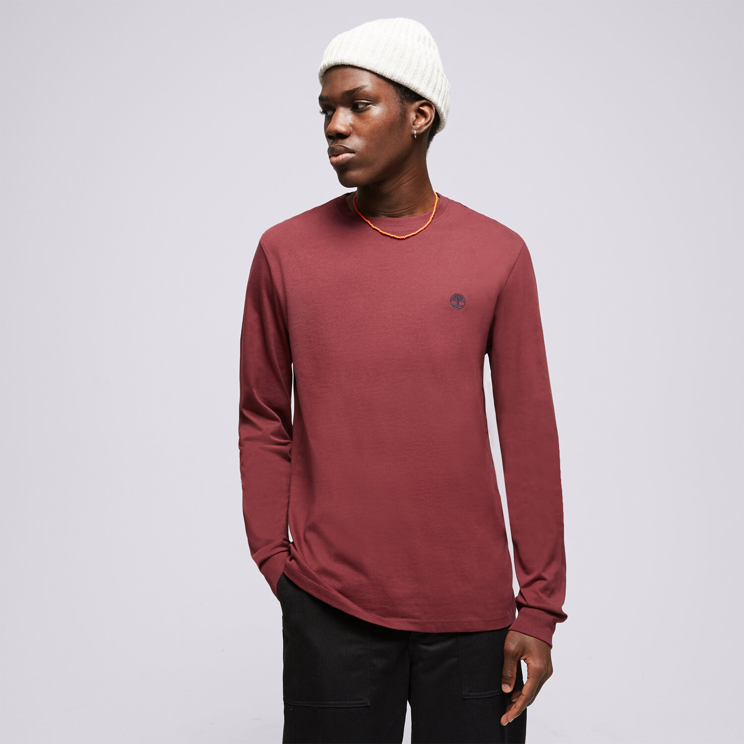 pánské tričko TIMBERLAND TRIČKO LS DUNSTAN RIVER JERSEY TB0A2BQ3I301 BORDOVÁ