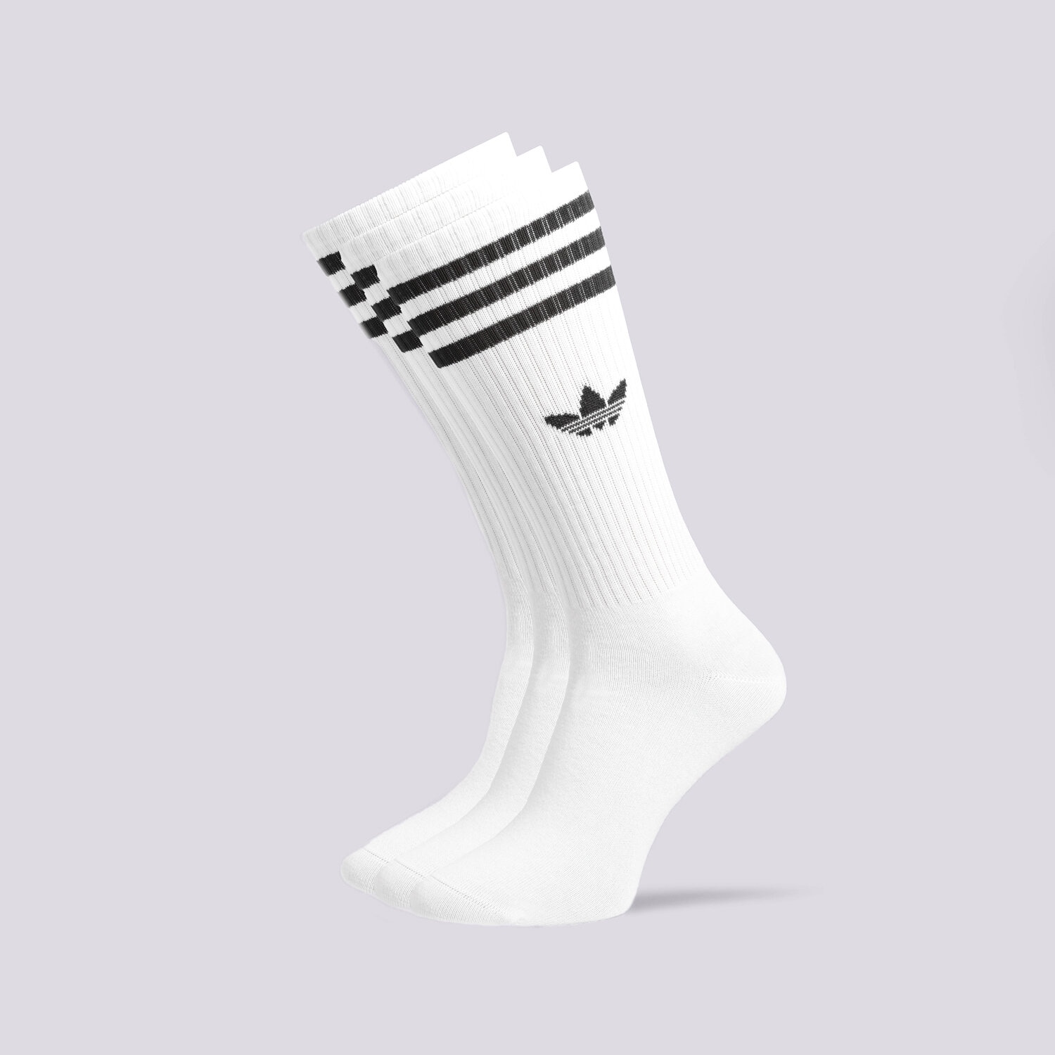 dámské ponožky ADIDAS PONOŽKY 3-PACK SOLID SOCKS HIGH CREW IJ0734 BÍLÁ