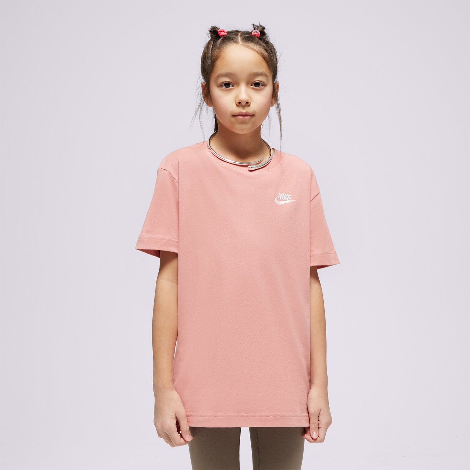 dětské tričko NIKE TRIČKO G NSW TEE CLUB SS GIRL FD0927-618 RŮŽOVÁ