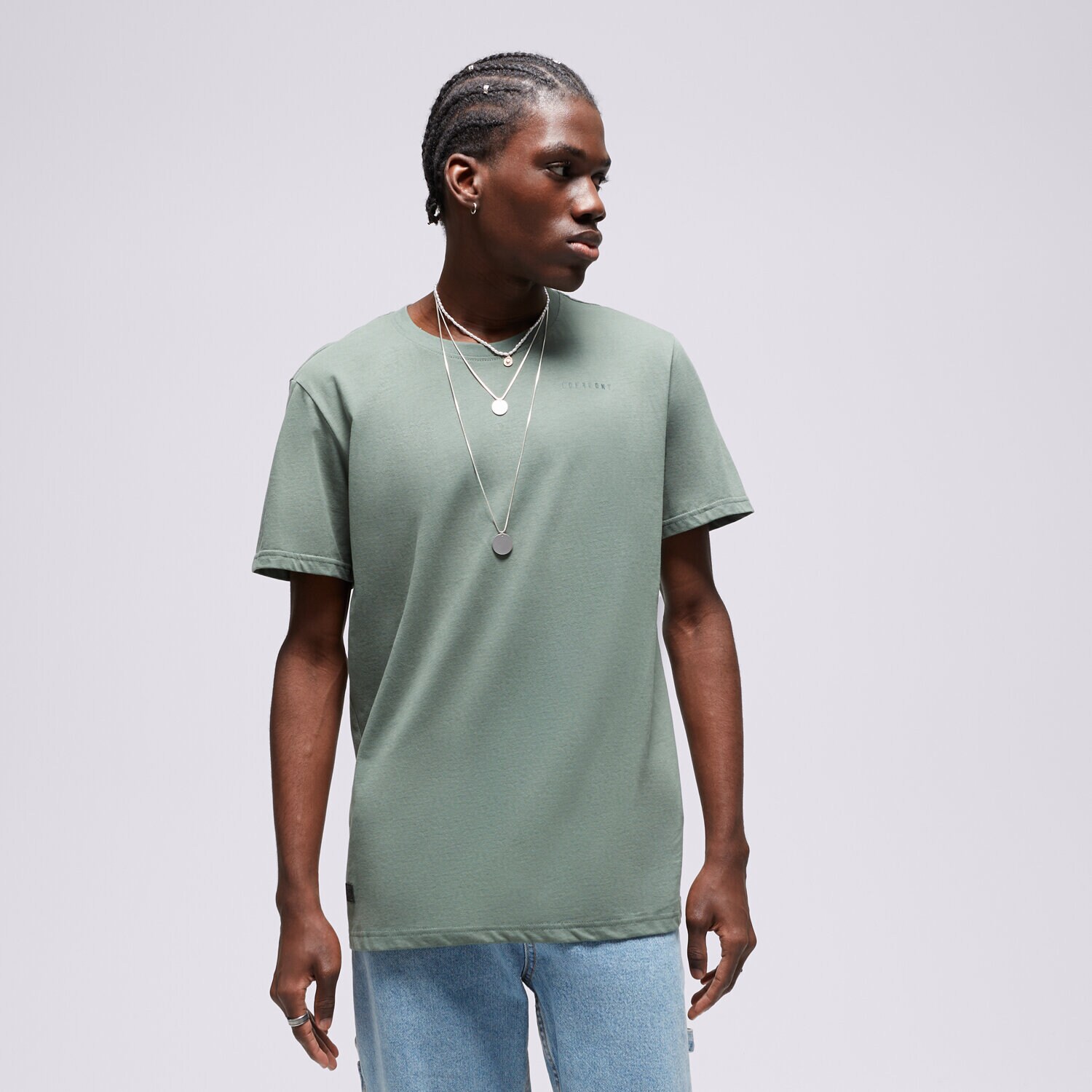pánské tričko CONFRONT TRIČKO ESSENTIAL TRIČKO GREEN CF323TSM90002 KHAKI