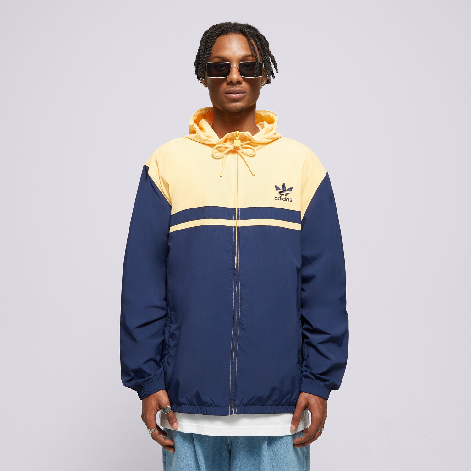 Přechodná bunda pánská (podzimní, jarní) ADIDAS BUNDA WINDBREAKER IU0202 TMAVOMODRÁ
