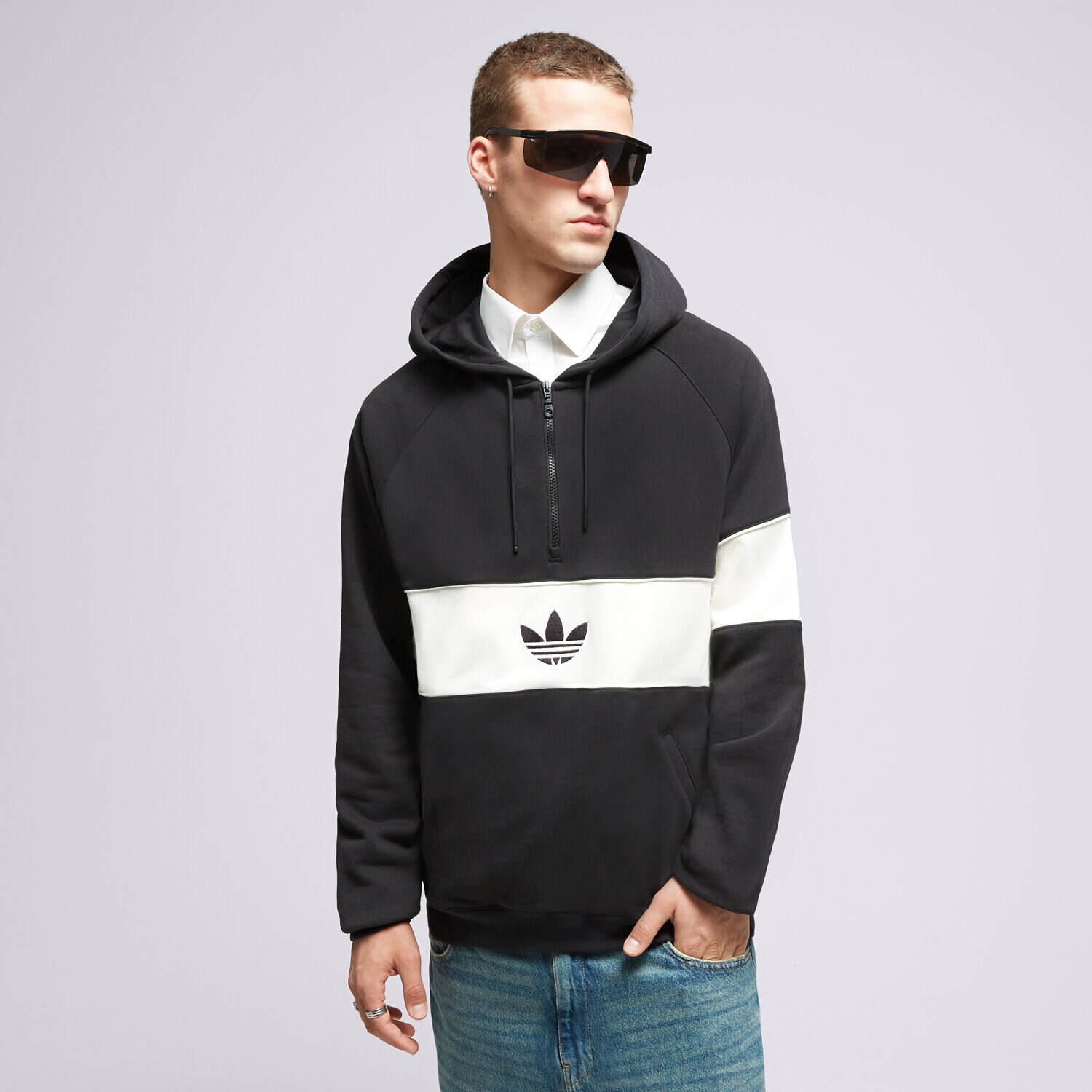 pánská mikina ADIDAS MIKINA S KAPUCÍ HACK NY HOODIE IP9488 ČERNÁ
