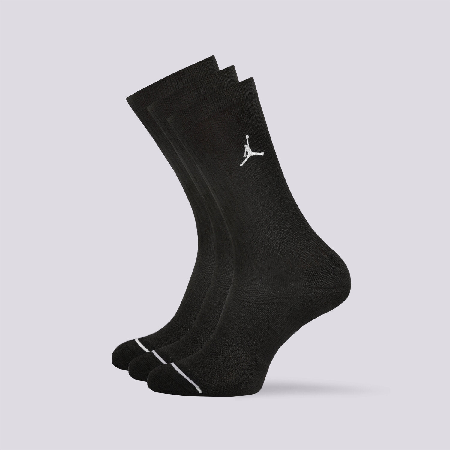 dámské ponožky JORDAN PONOŽKY U J EVERYDAY CUSH POLY CREW 3PR DX9632-010 ČERNÁ