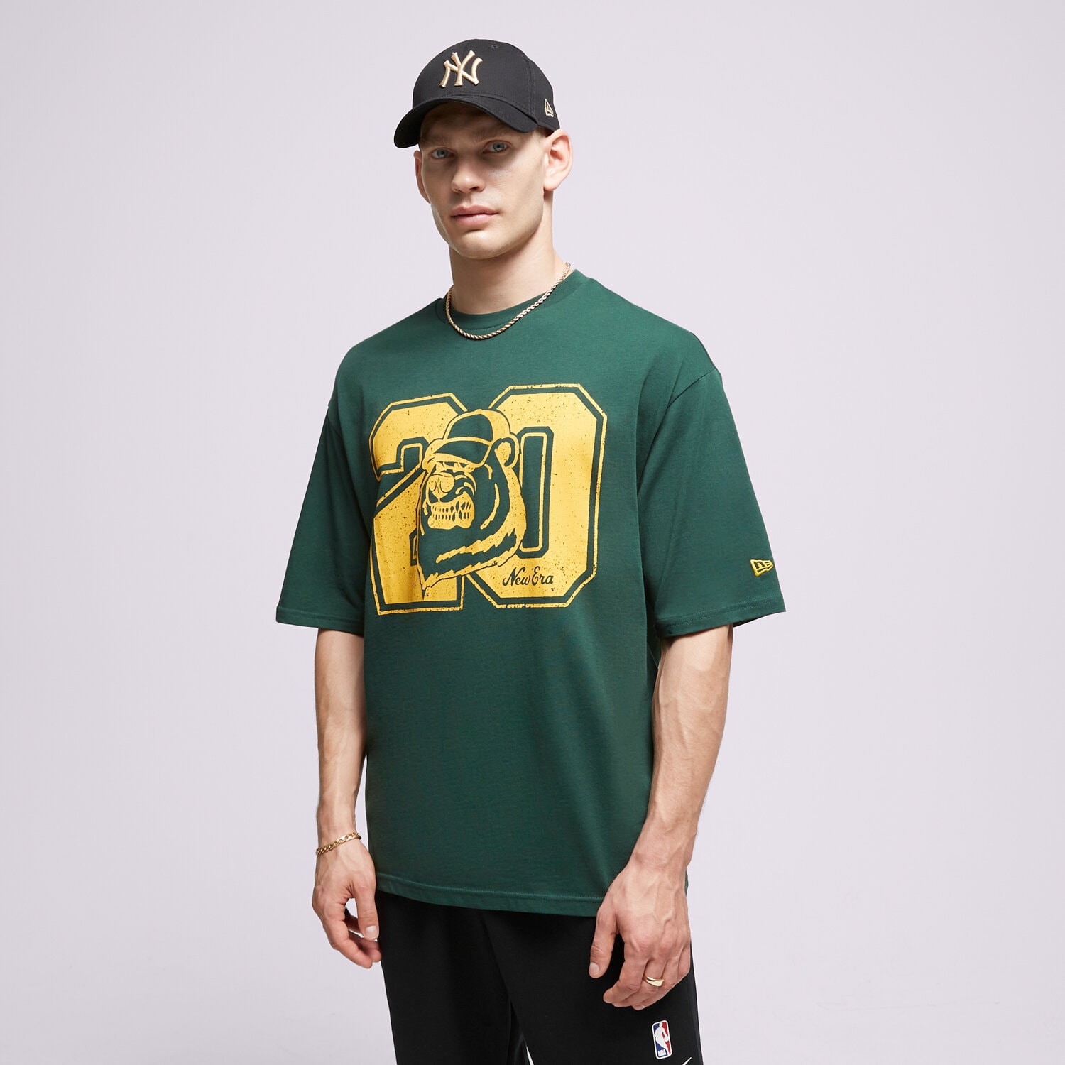 pánské tričko NEW ERA TRIČKO NE LIFESTYLE OS NONE 60416418 ZELENÁ