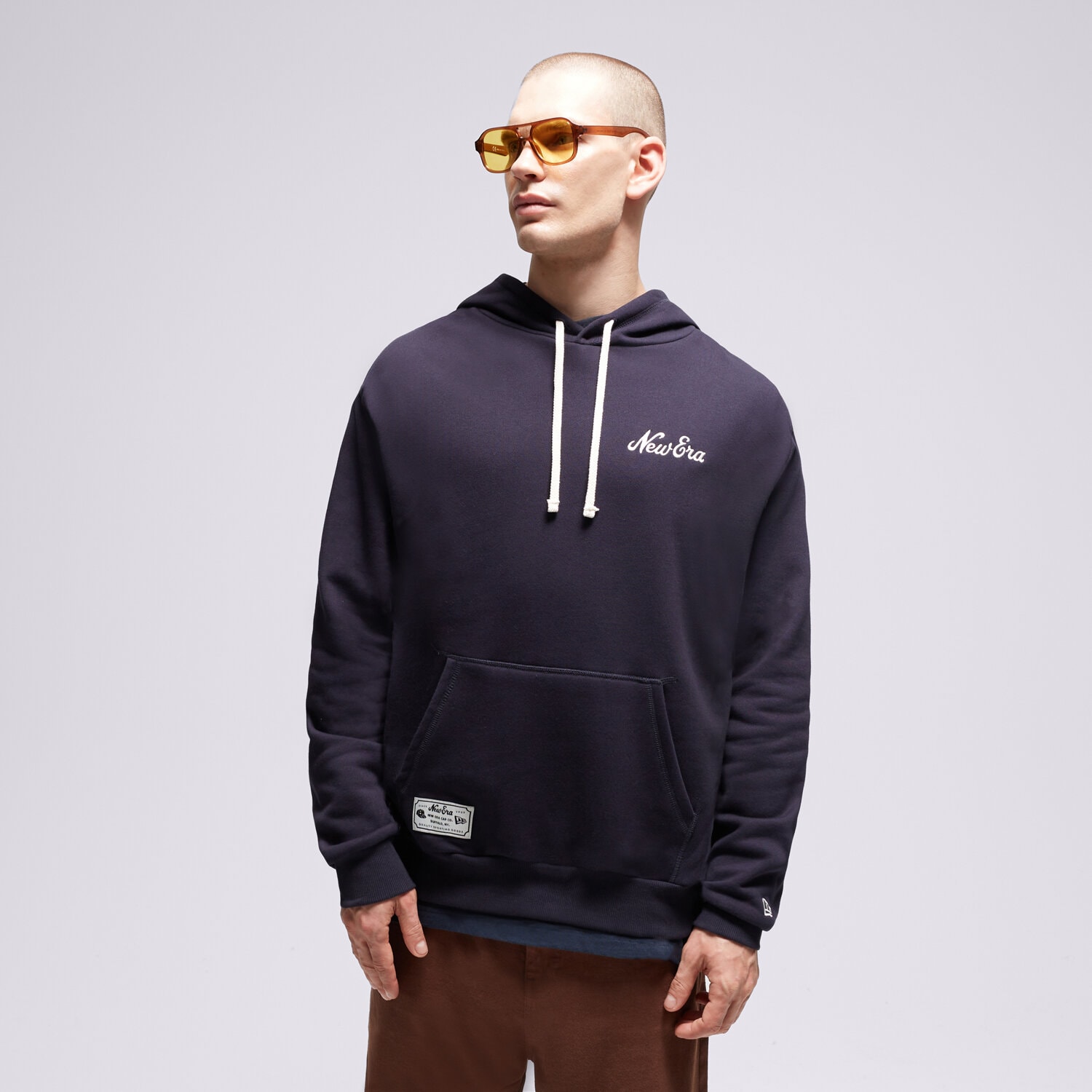 pánská mikina NEW ERA MIKINA S KAPUCÍ NE OS NONE 60416409 TMAVOMODRÁ