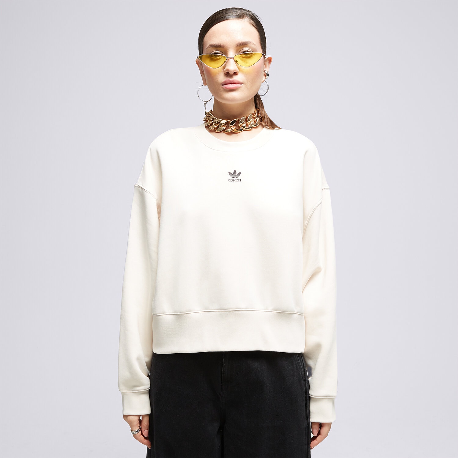 dámská mikina ADIDAS MIKINA SWEATSHIRT IA6502 BÉŽOVÁ