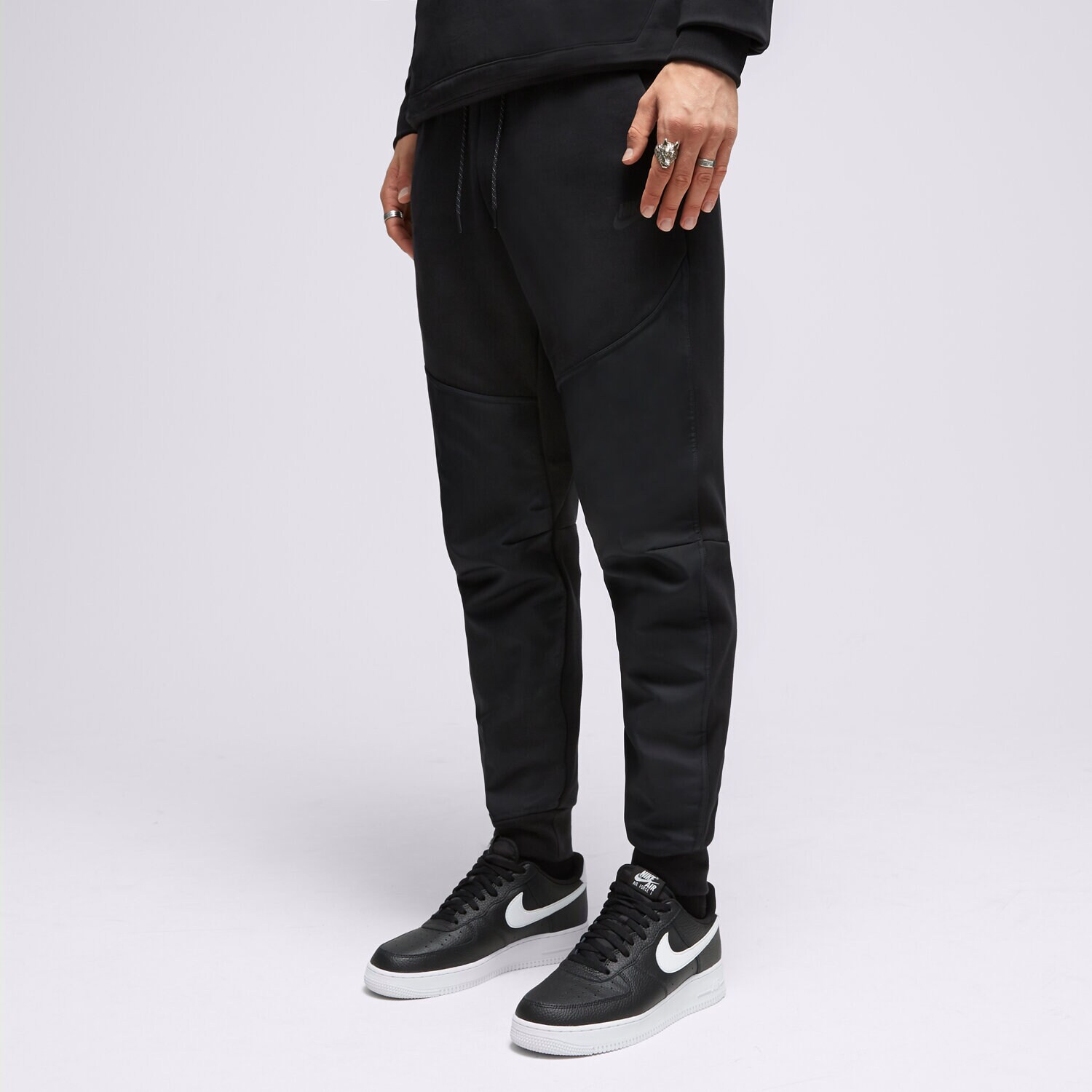 pánské kalhoty NIKE KALHOTY  M NK TECH FLC OVERLAY JGGR DR6171-010 ČERNÁ