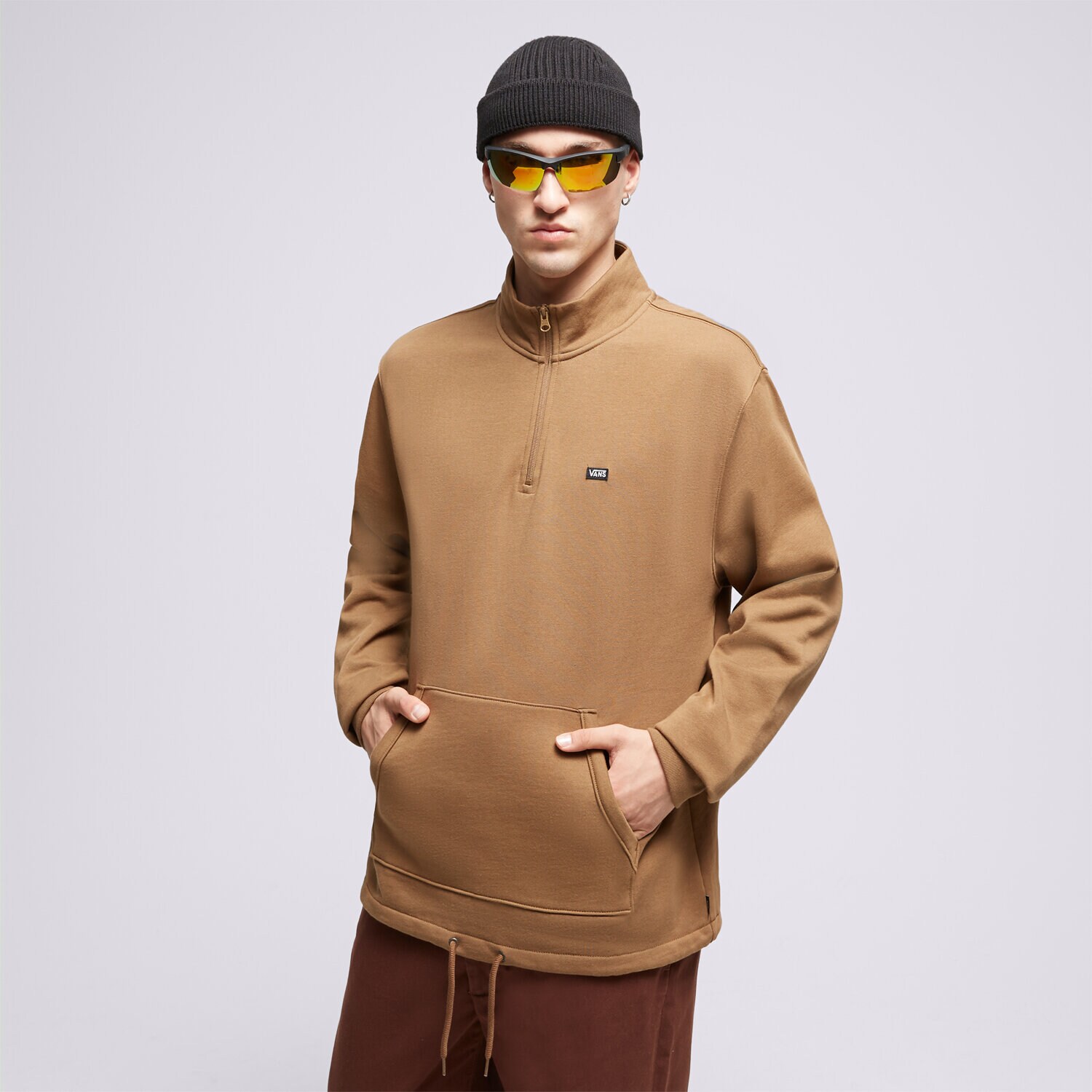 pánská mikina VANS MIKINA MN VERSA STANDARD VN0A5KDS0E01 HNĚDÁ