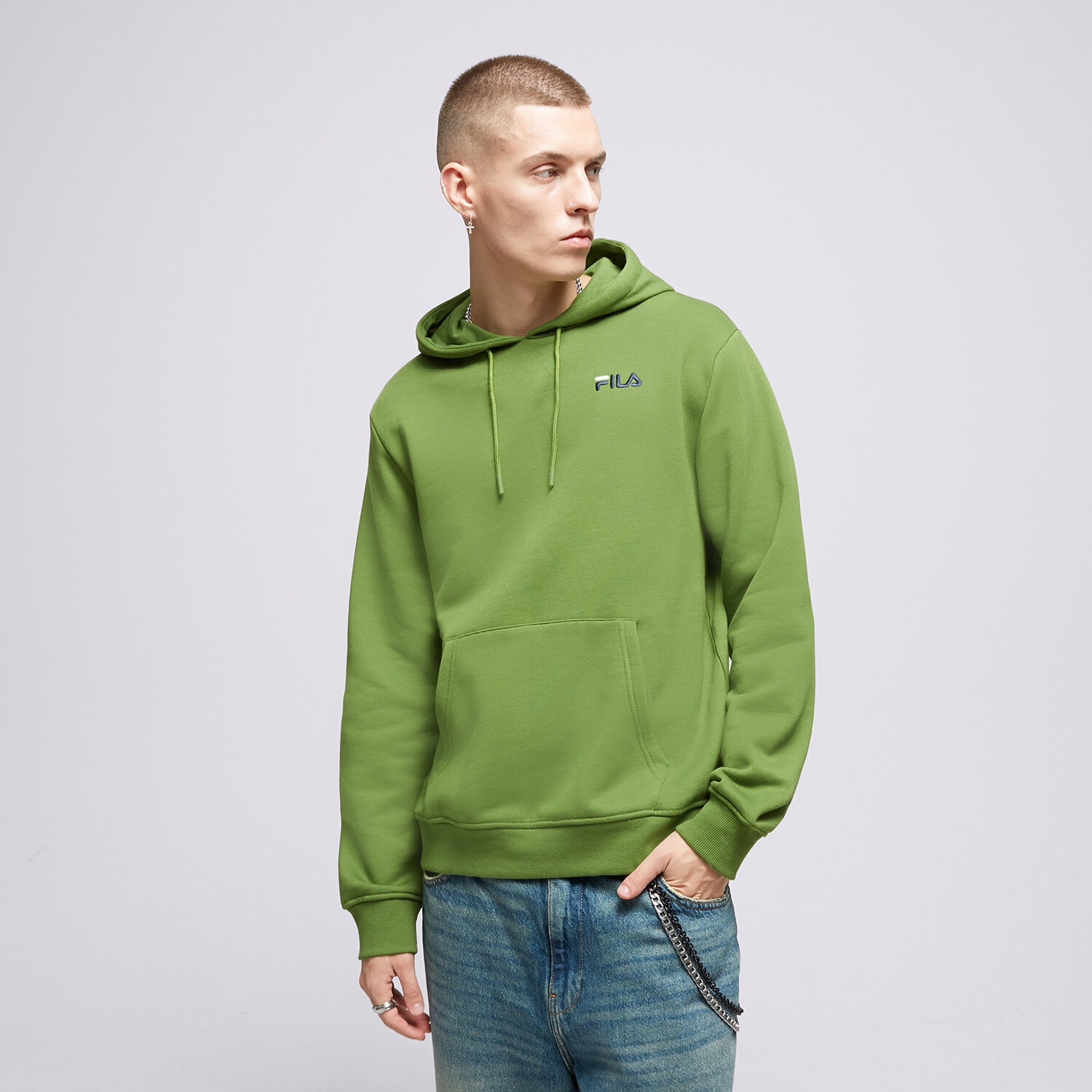 pánská mikina FILA MIKINA S KAPUCÍ RENDER FW23SPM198568 ZELENÁ