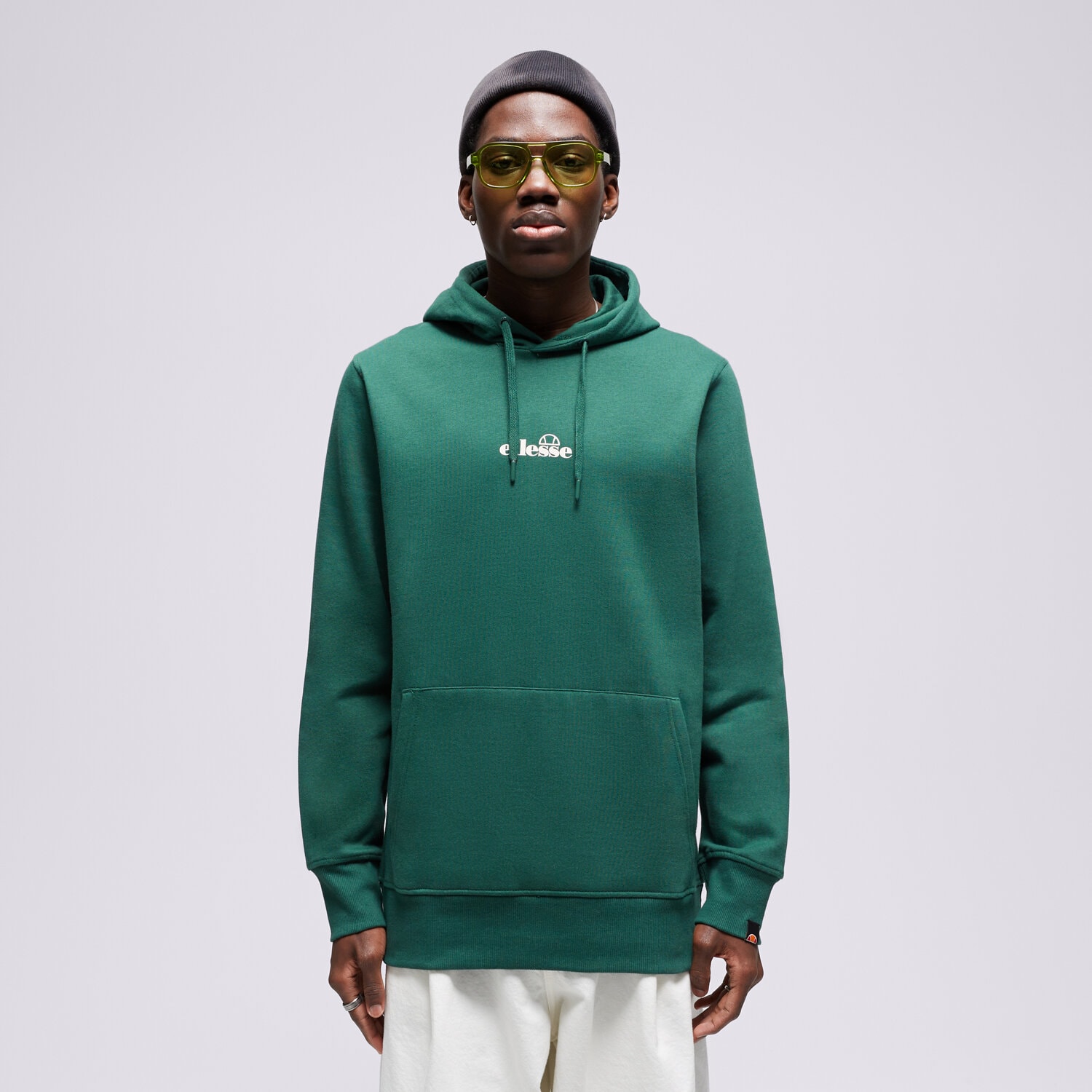 pánská mikina ELLESSE MIKINA S KAPUCÍ PERSHUTA OH HOODY DGREEN SHT16466502 ZELENÁ
